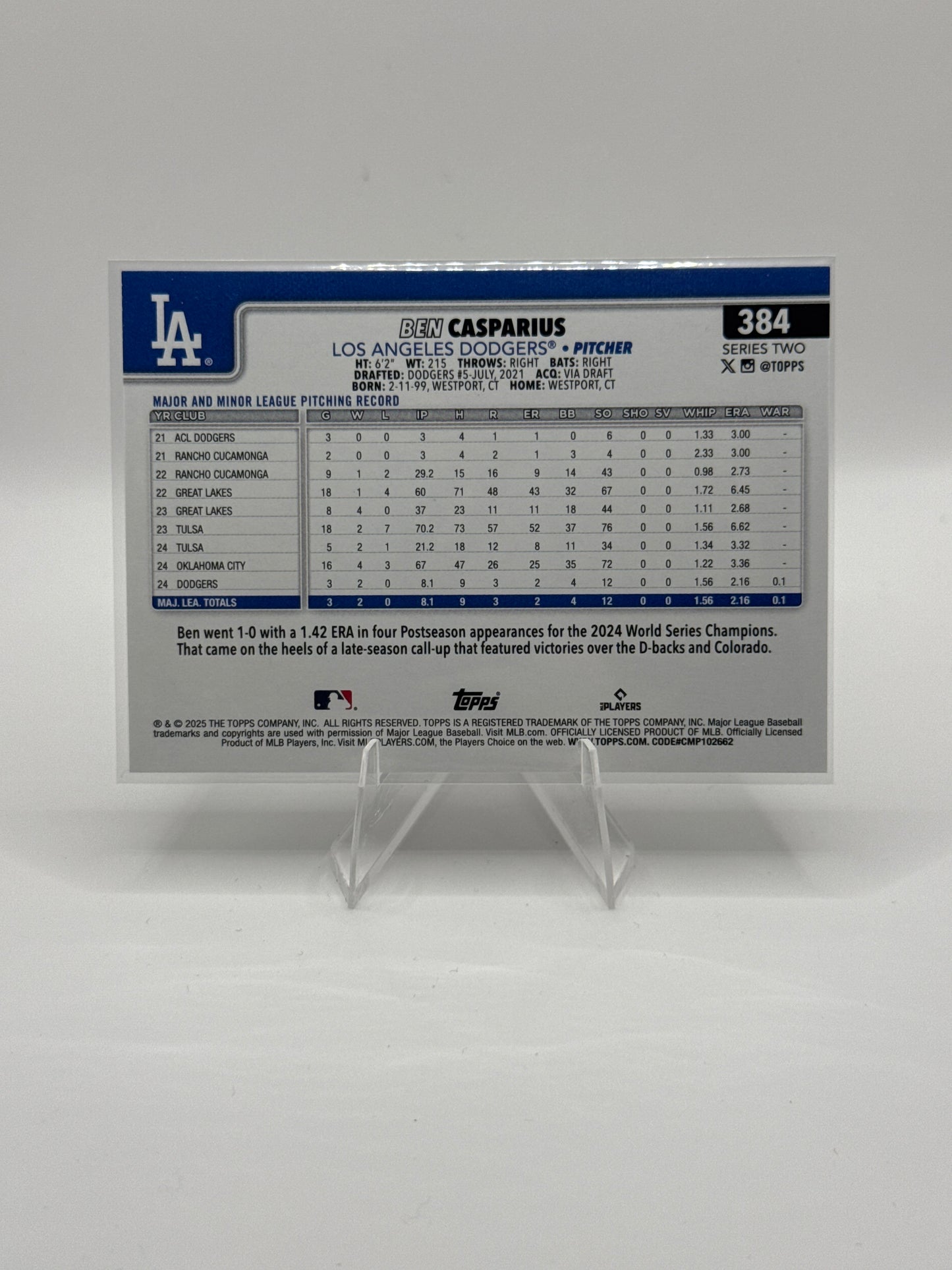 Ben Casparius (Rookie) #384