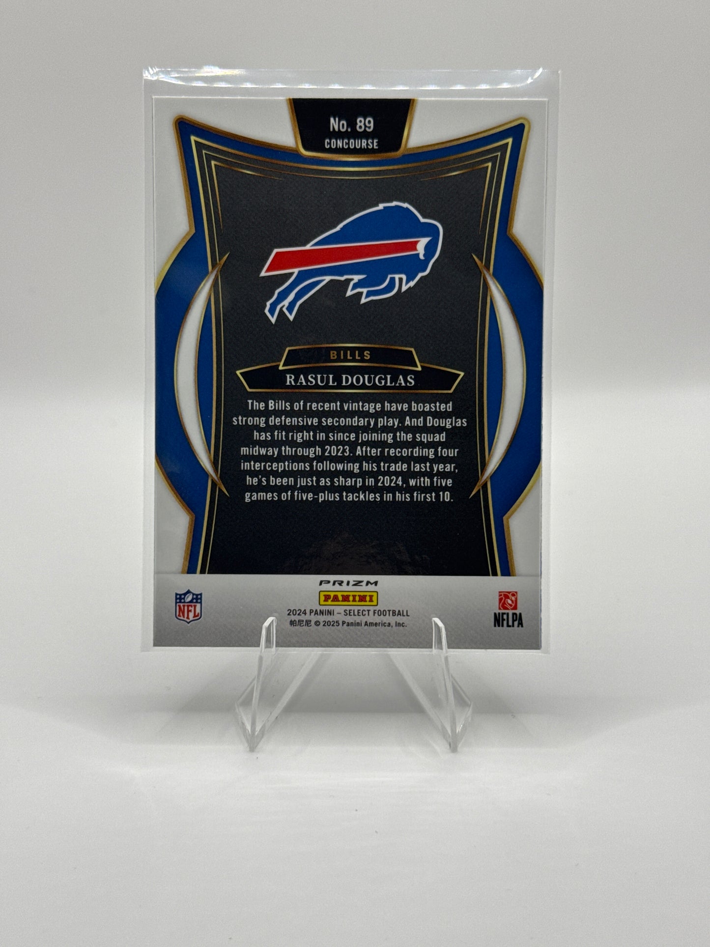 Rasul Douglas #89 Red Blue Prizm Shock Concourse Level 2024 Panini - Select Football