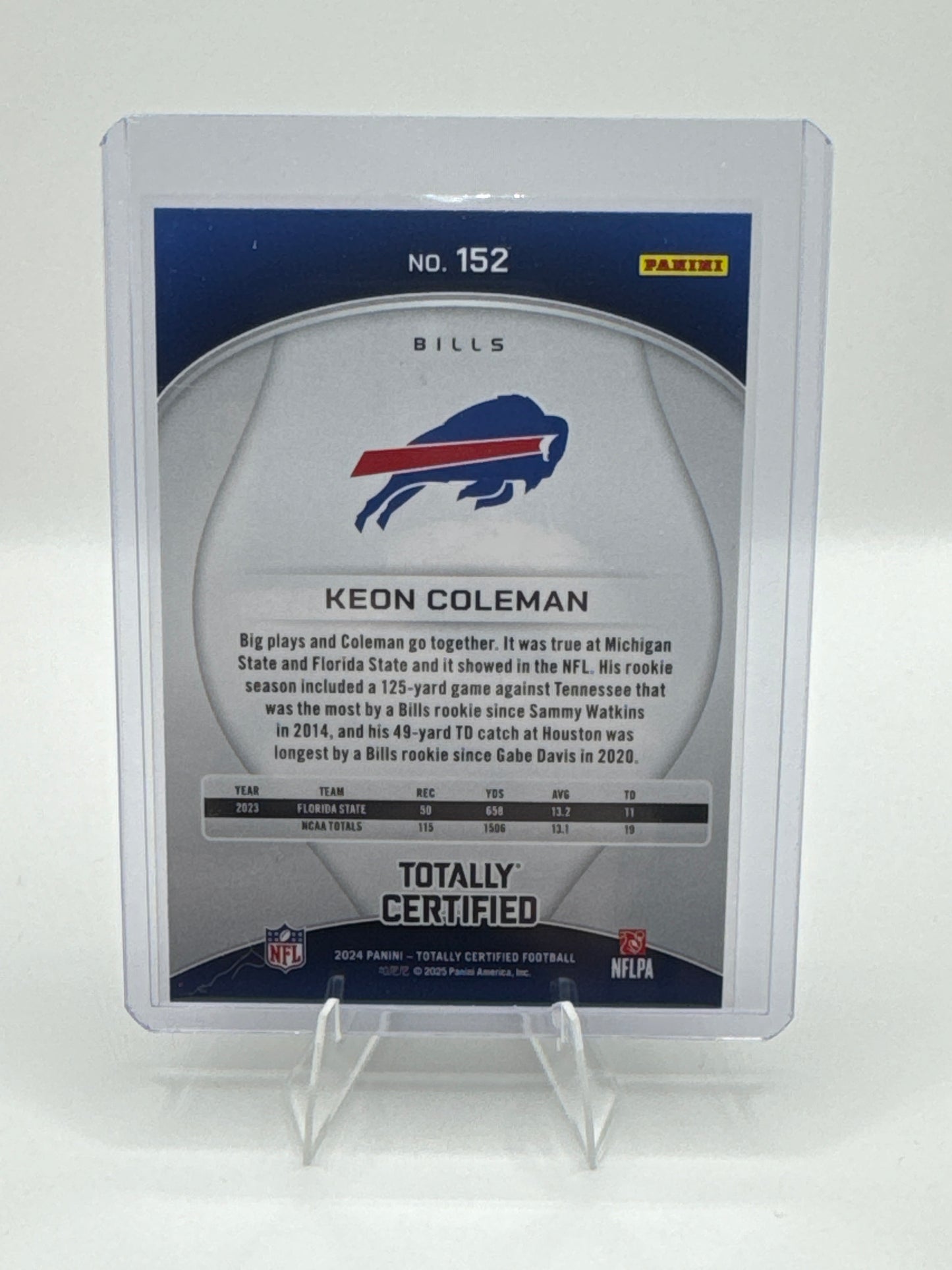 Keon Coleman (Rookie) #152 Totally Certified Football