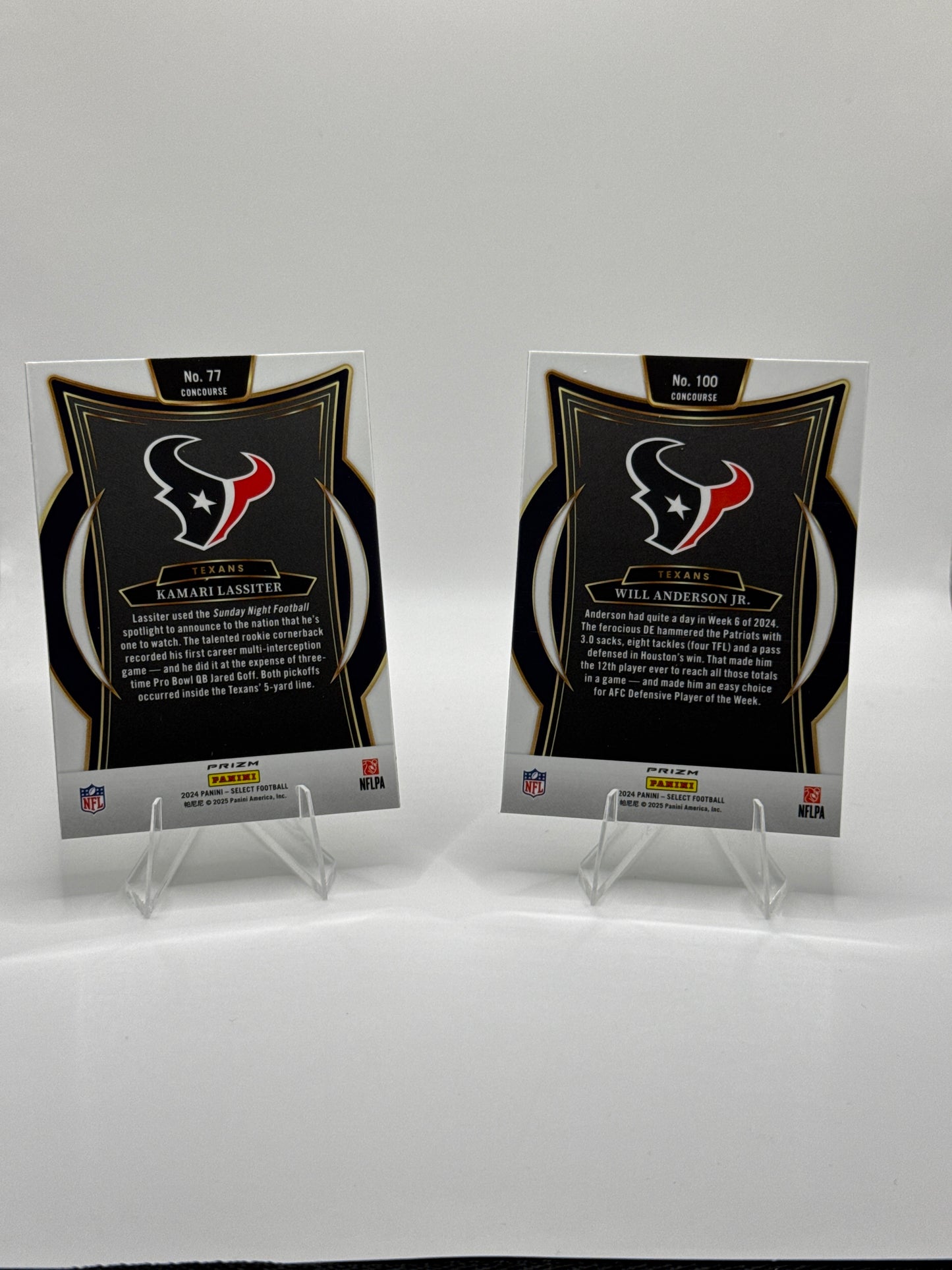 Kamari Lassiter (Rookie) #77 and Will Anderson Jr #100 Green Black Prizm Shock Concourse Level