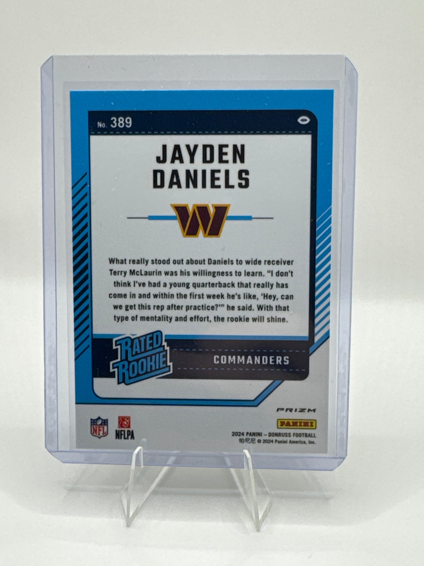 Jayden Daniels (Rookie) #389 Red/Green Optic Holo