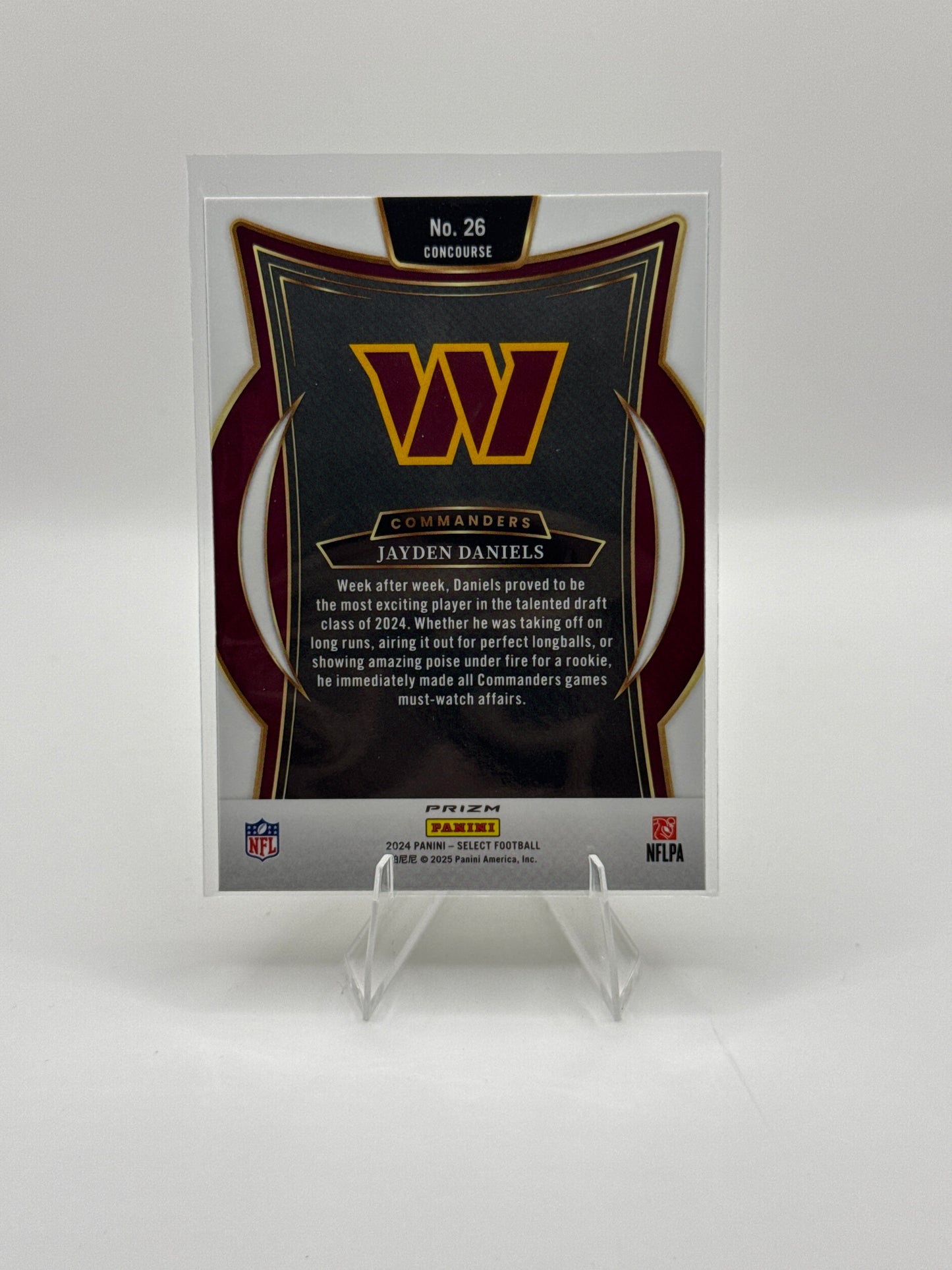 Jayden Daniels (Rookie) #26 Green Yellow Prizm Shock Concourse Level 2024 Panini - Select Football