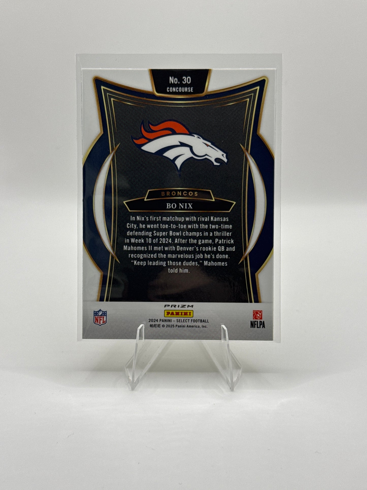 Bo Nix #30 Green Yellow Prizm Shock Concourse Level