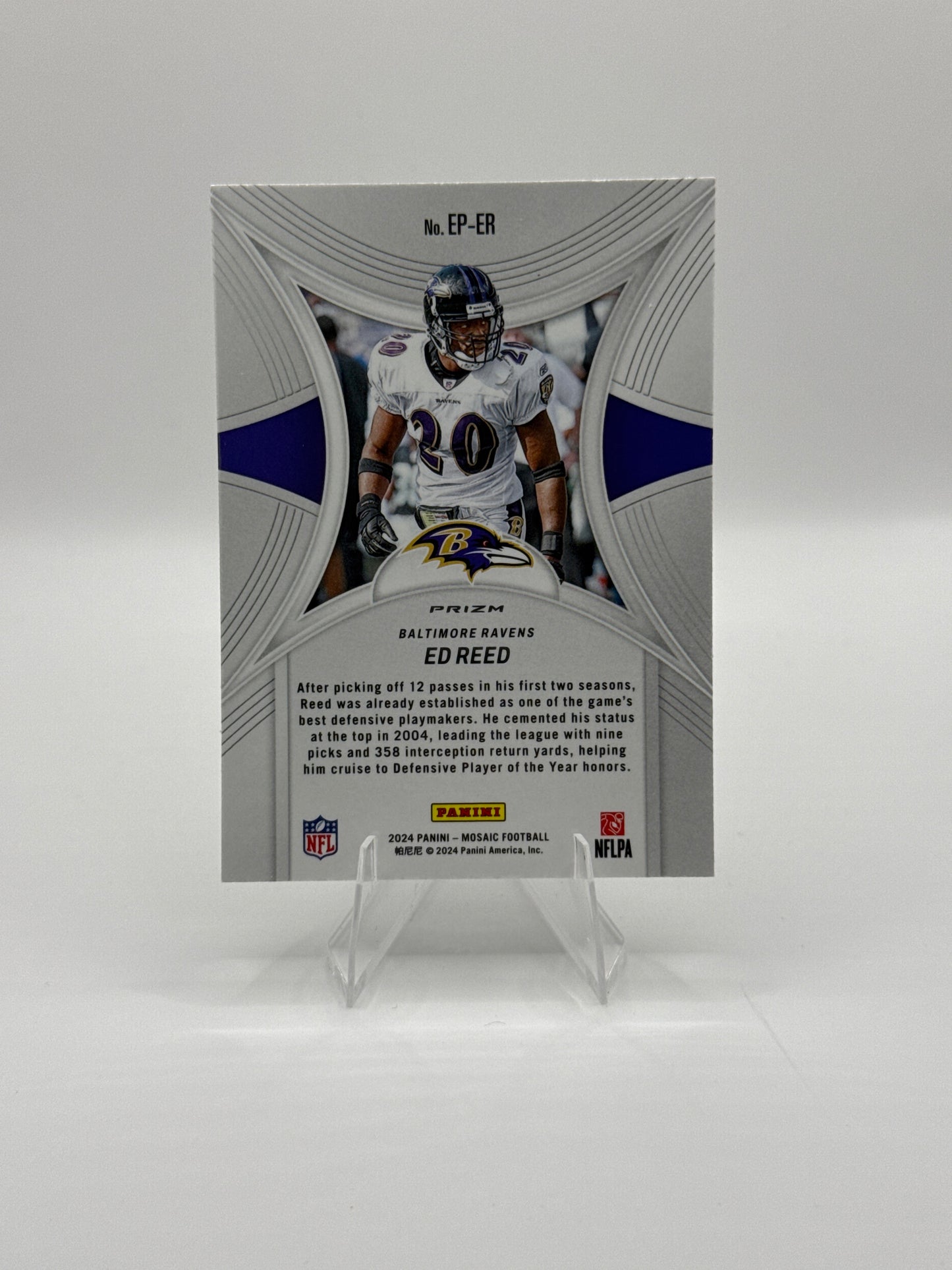 Ed Reed #EP-ER Silver Mosaic Epic Performers