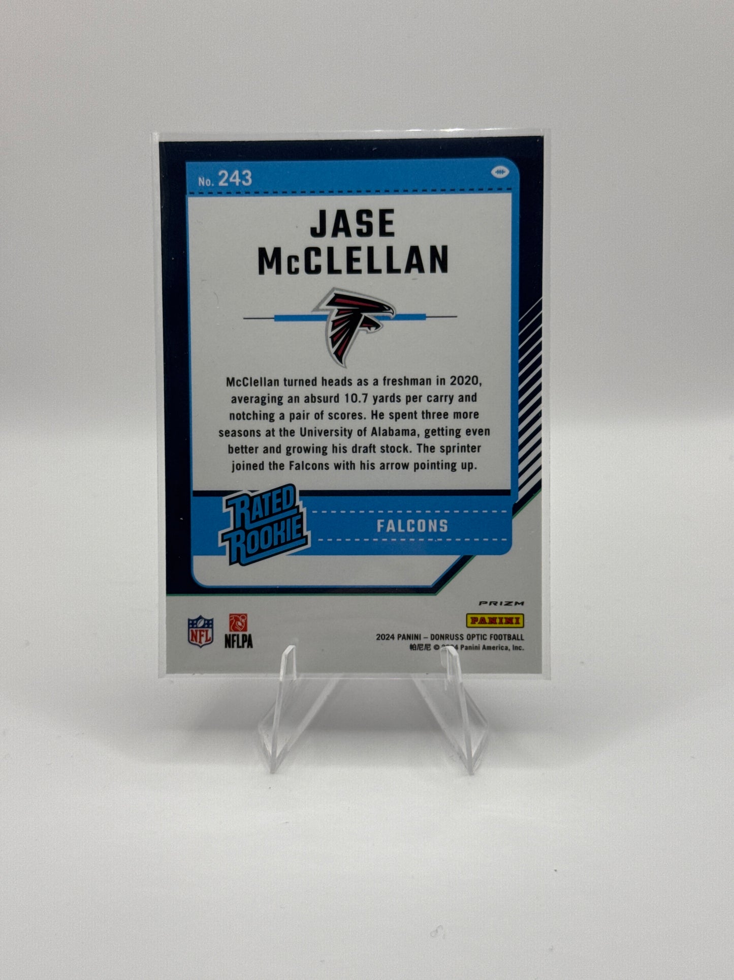 Jase McLellan Rated Rookie #243 Blue Hyper