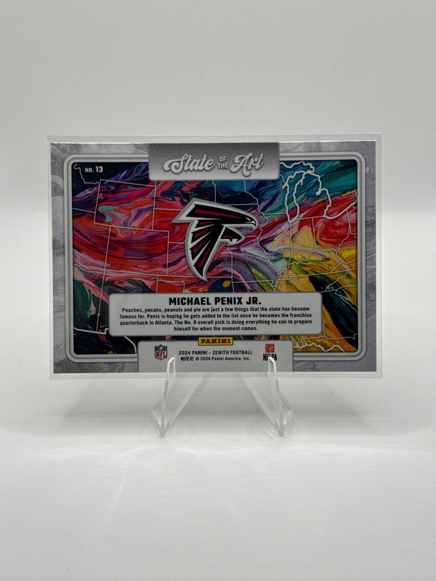 Michael Penix Jr. #13 State of the Art 2024 Panini - Zenith Football