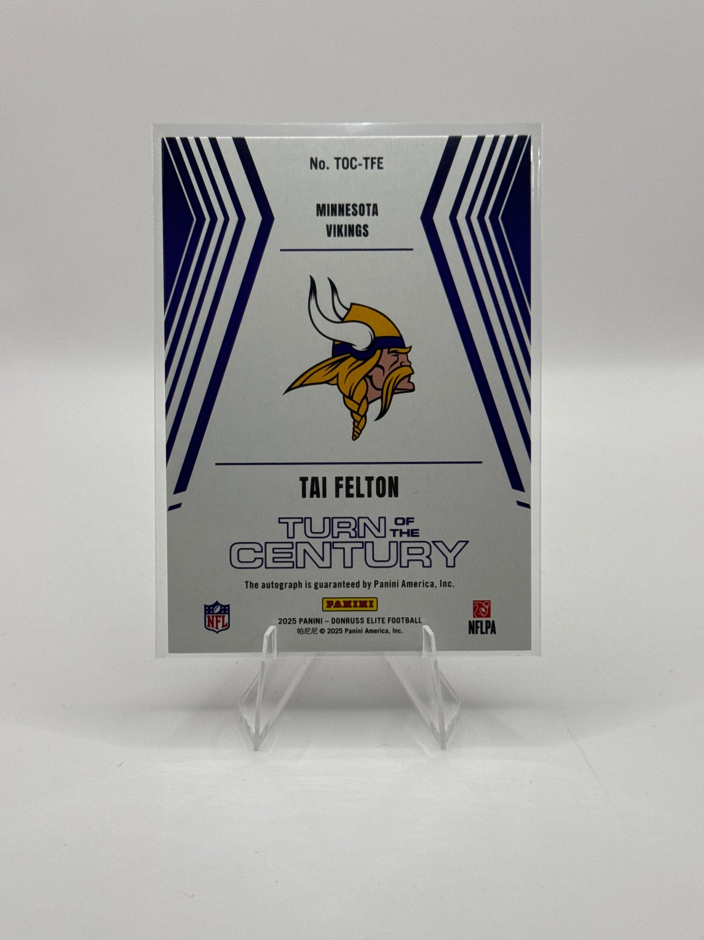 Tai Felton (Rookie) #TOC-TFE Turn of the Century Autograph 441/499