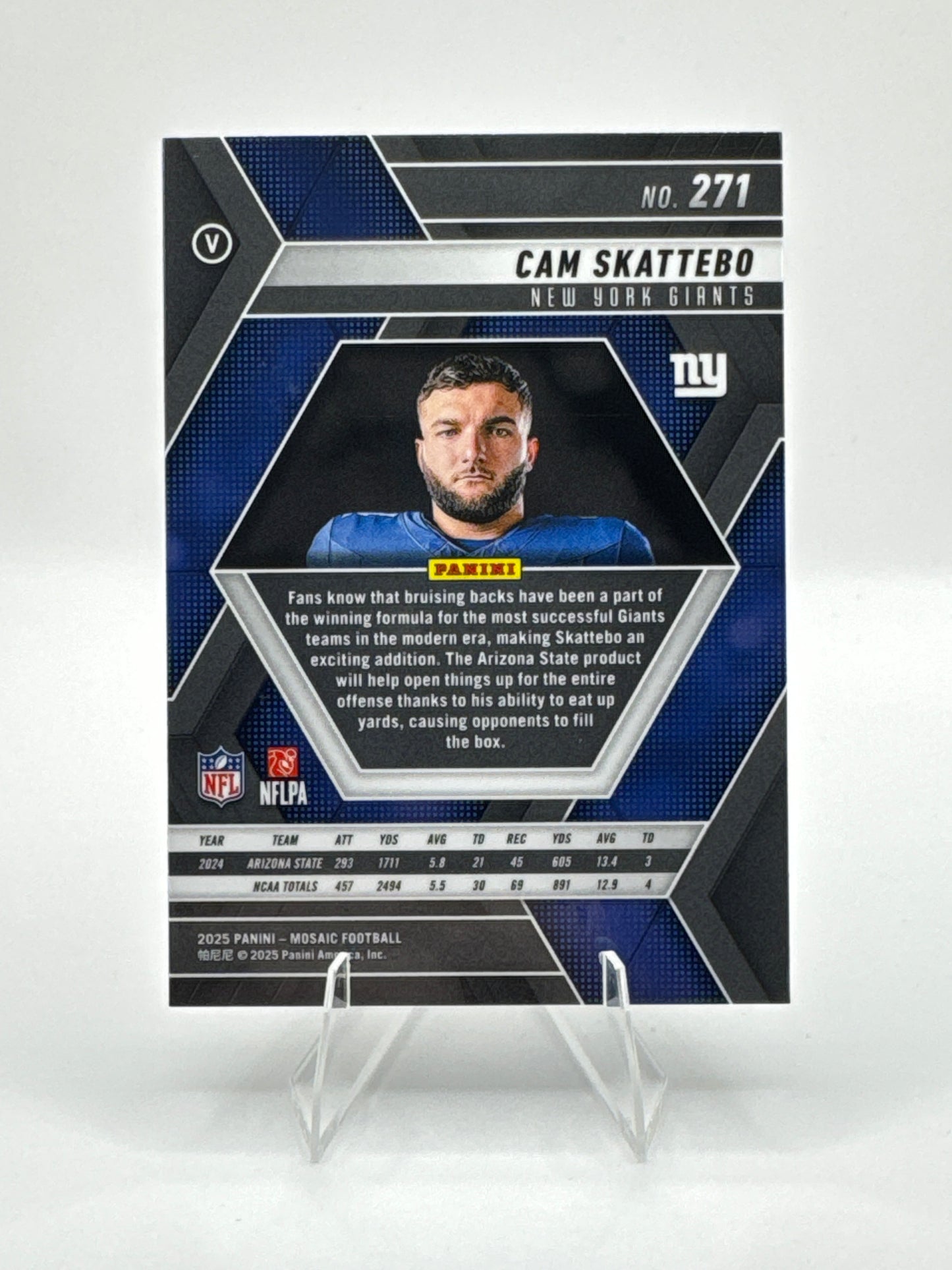 Cam Skattebo (Rookie) #271 Variation 2025 Panini - Mosaic Football