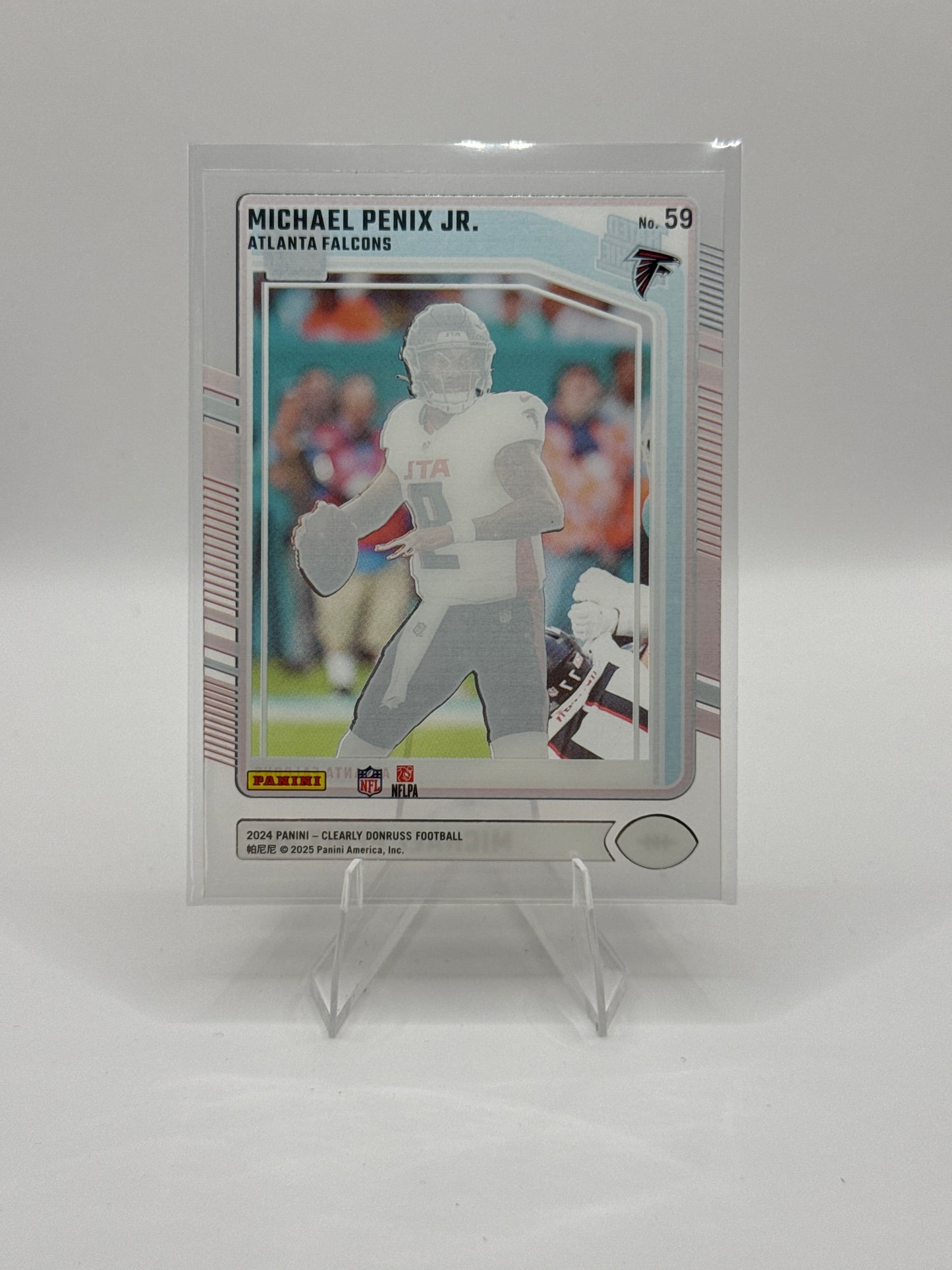 Michael Penix Jr. Rated Rookie #59 2024 Panini - Clearly Donruss Football