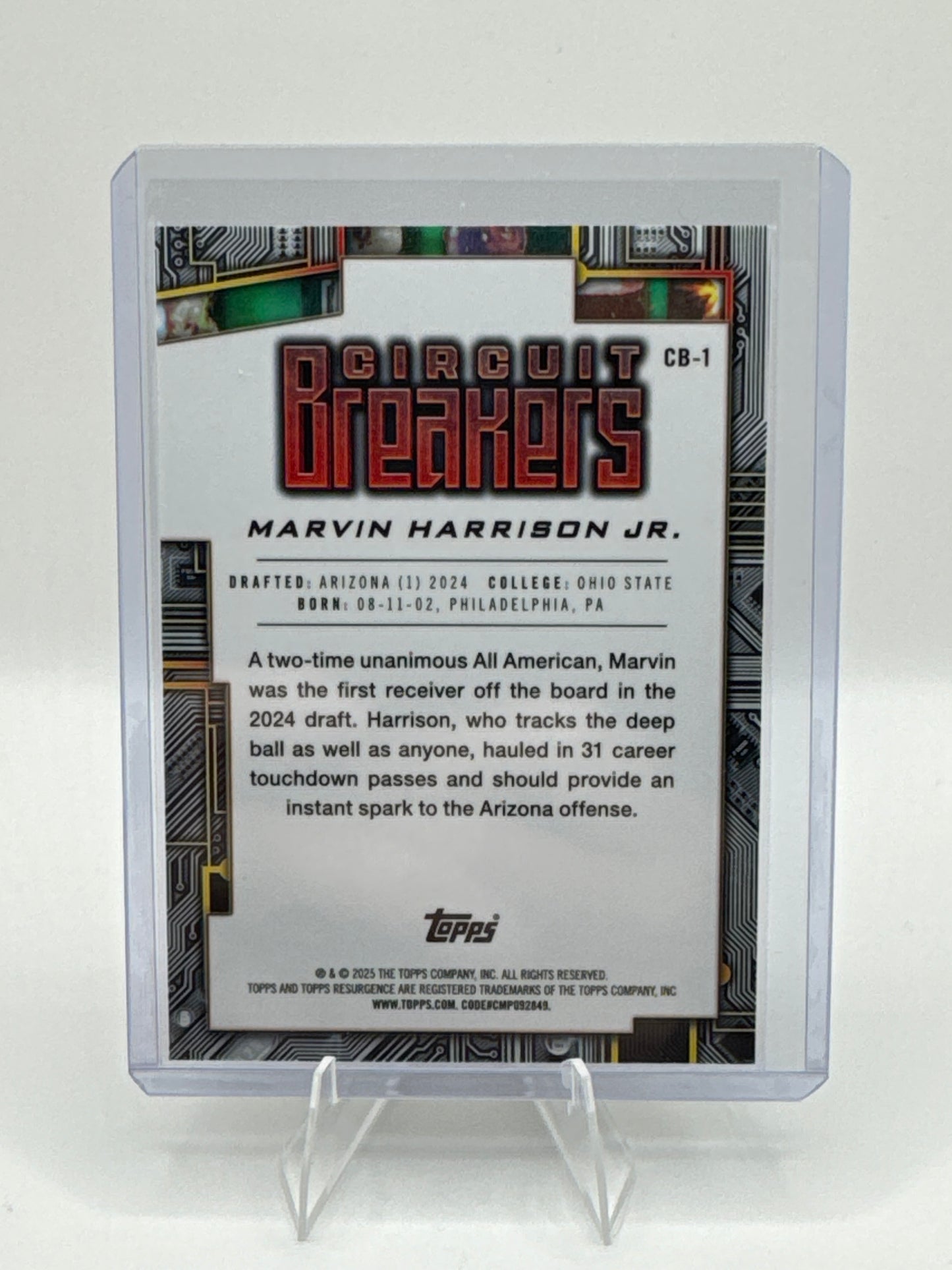 Marvin Harrison Jr. (Rookie) Circuit Breaker #CB-1