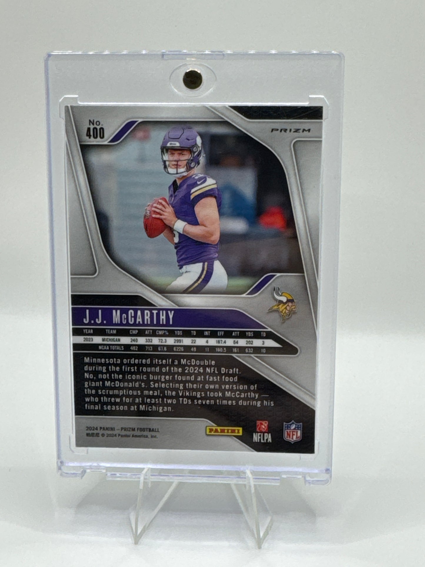 J.J. McCarthy (Rookie) #400 Neon Green Pulsar