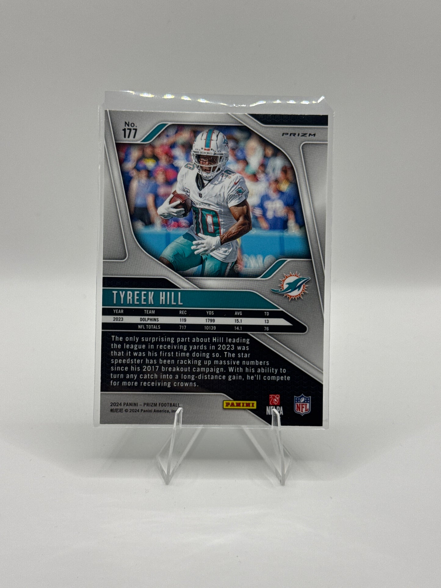 Tyreek Hill #177 Green 2024 Panini - Prizm Football