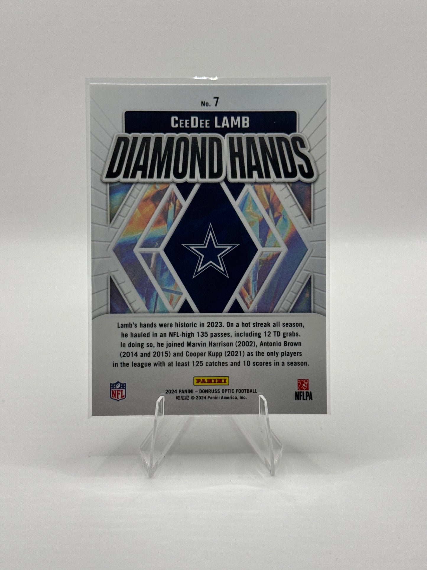 Ceedee Lamb #7 Diamond Hands 2024 Panini - Donruss Optic Football
