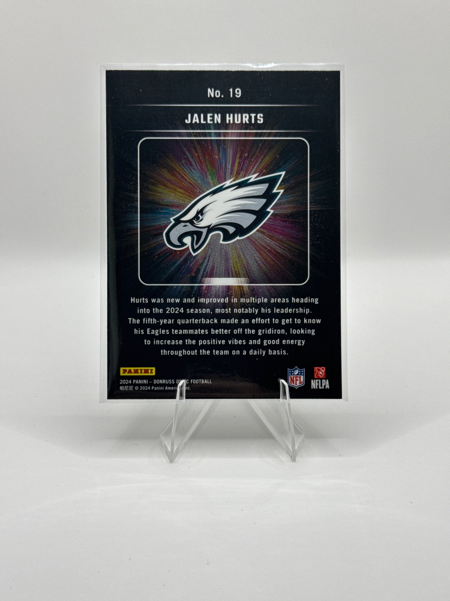 Jalen Hurts #19 Light It Up 2024 Panini - Donruss Optic Football