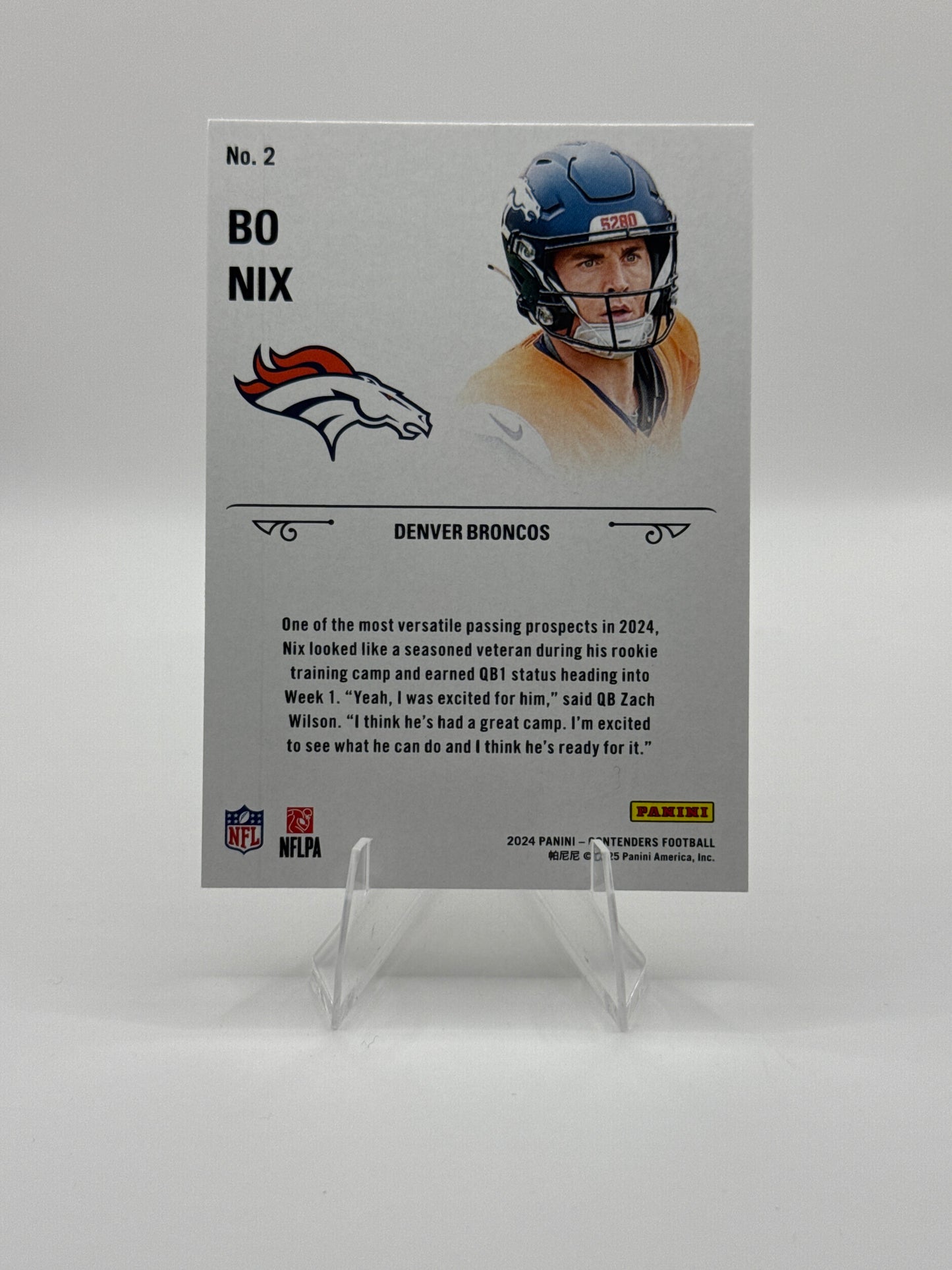 Bo Nix (Rookie) #2 Rookie Stallions 2024 Panini - Contenders Football