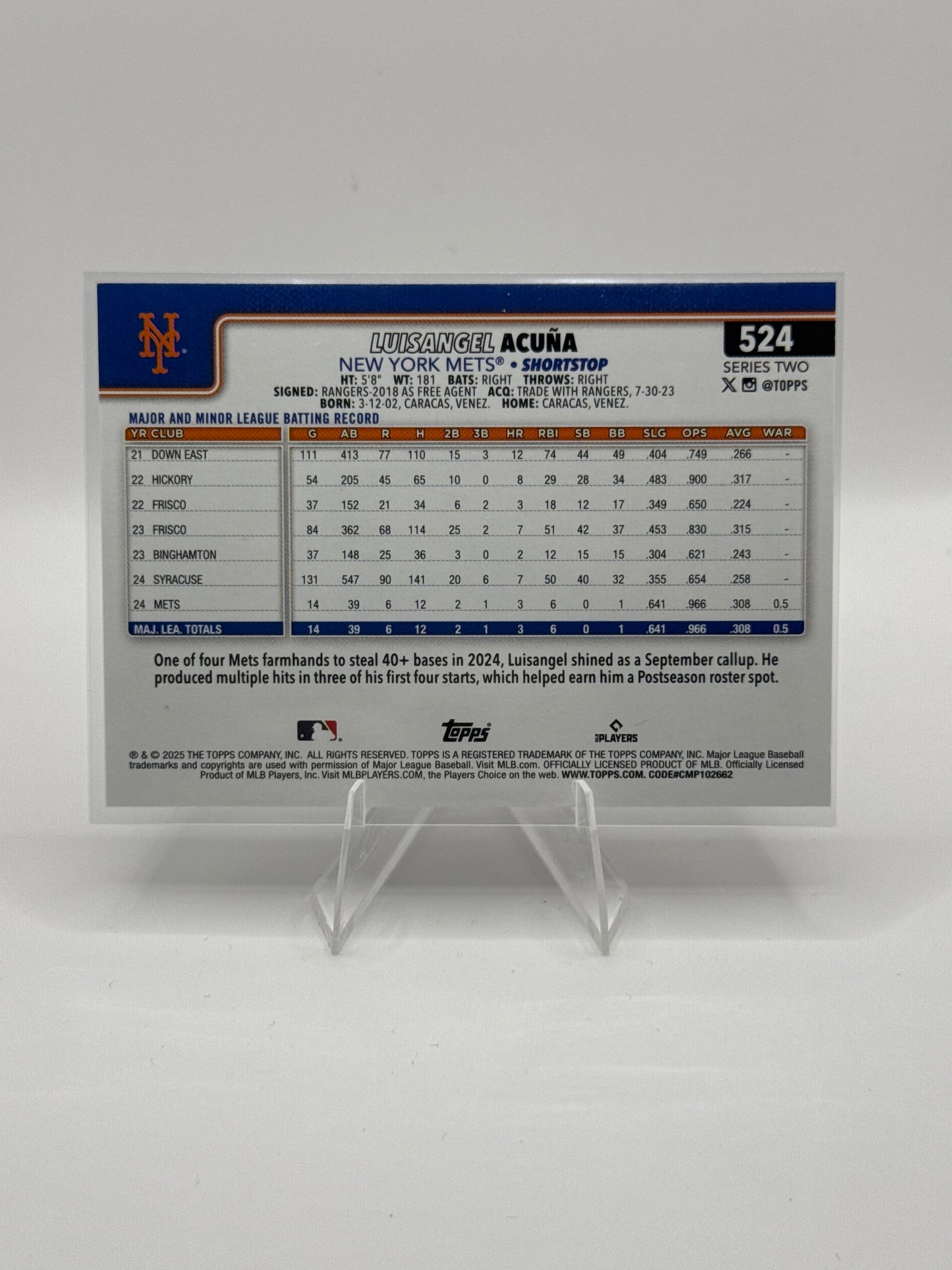 Luisangel Acuña (Rookie) #524