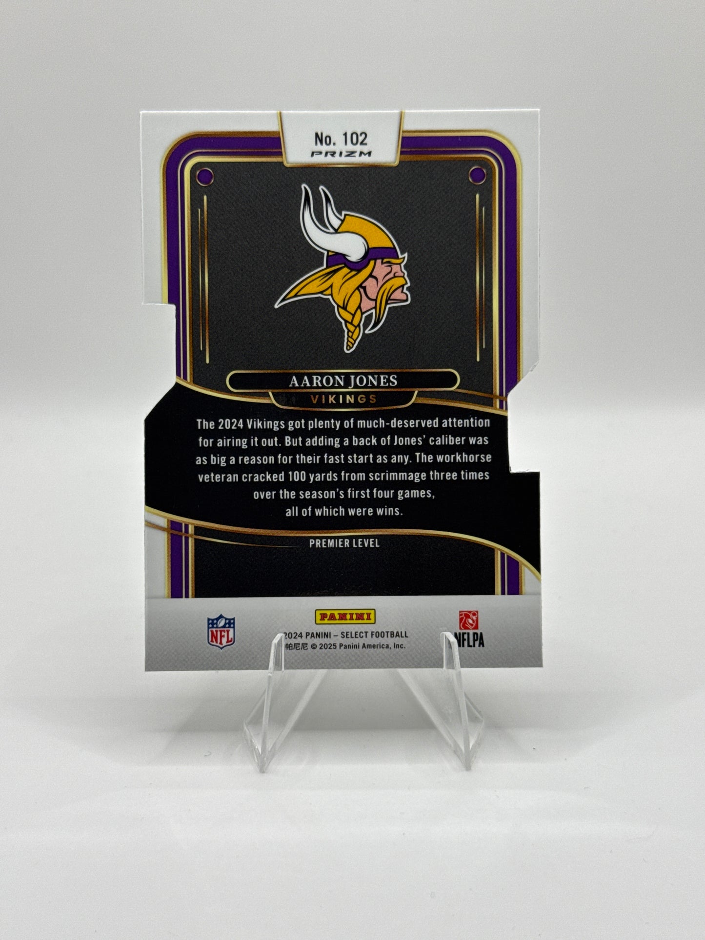 Aaron Jones #102 Silver Prizm Die-Cut