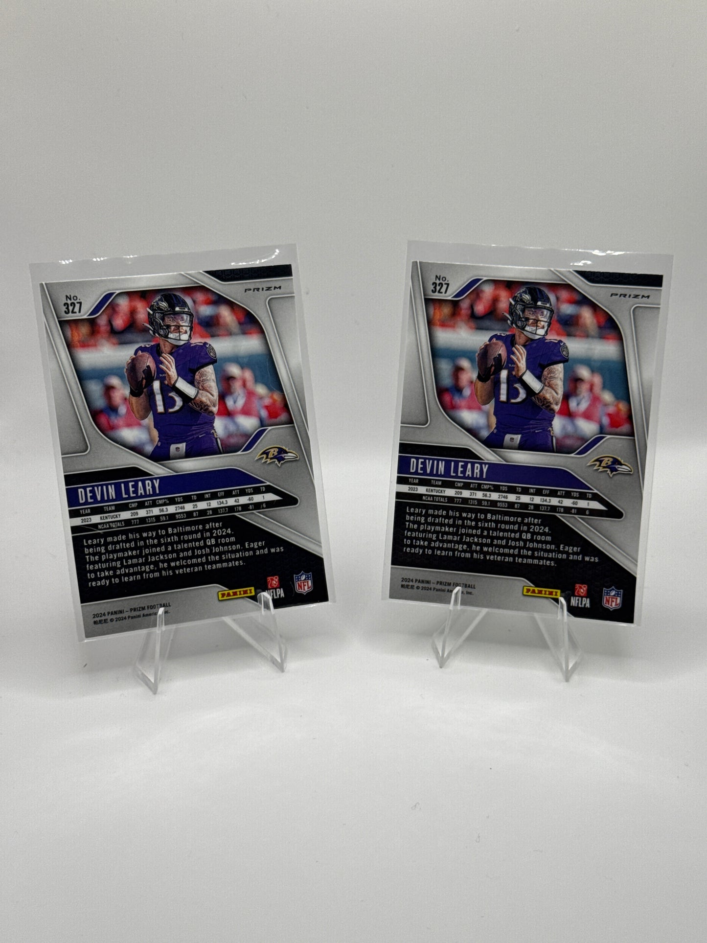 Devin Leary (Rookie) #327 Green Hyper & Red White and Blue