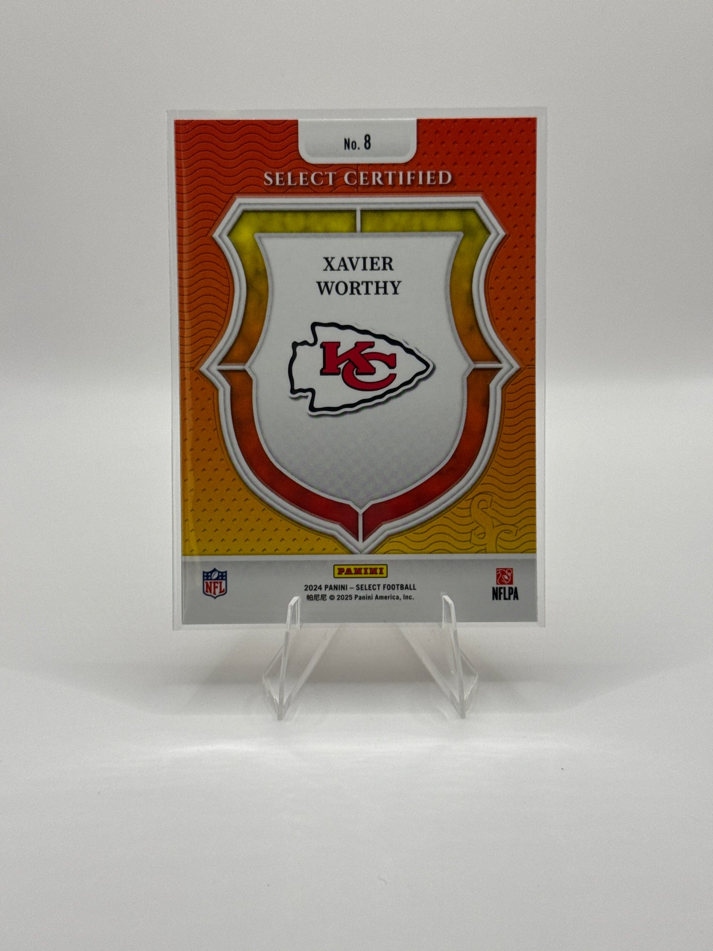 Xavier Worthy (Rookie) #8 Select Certified 2024 Panini - Select Football