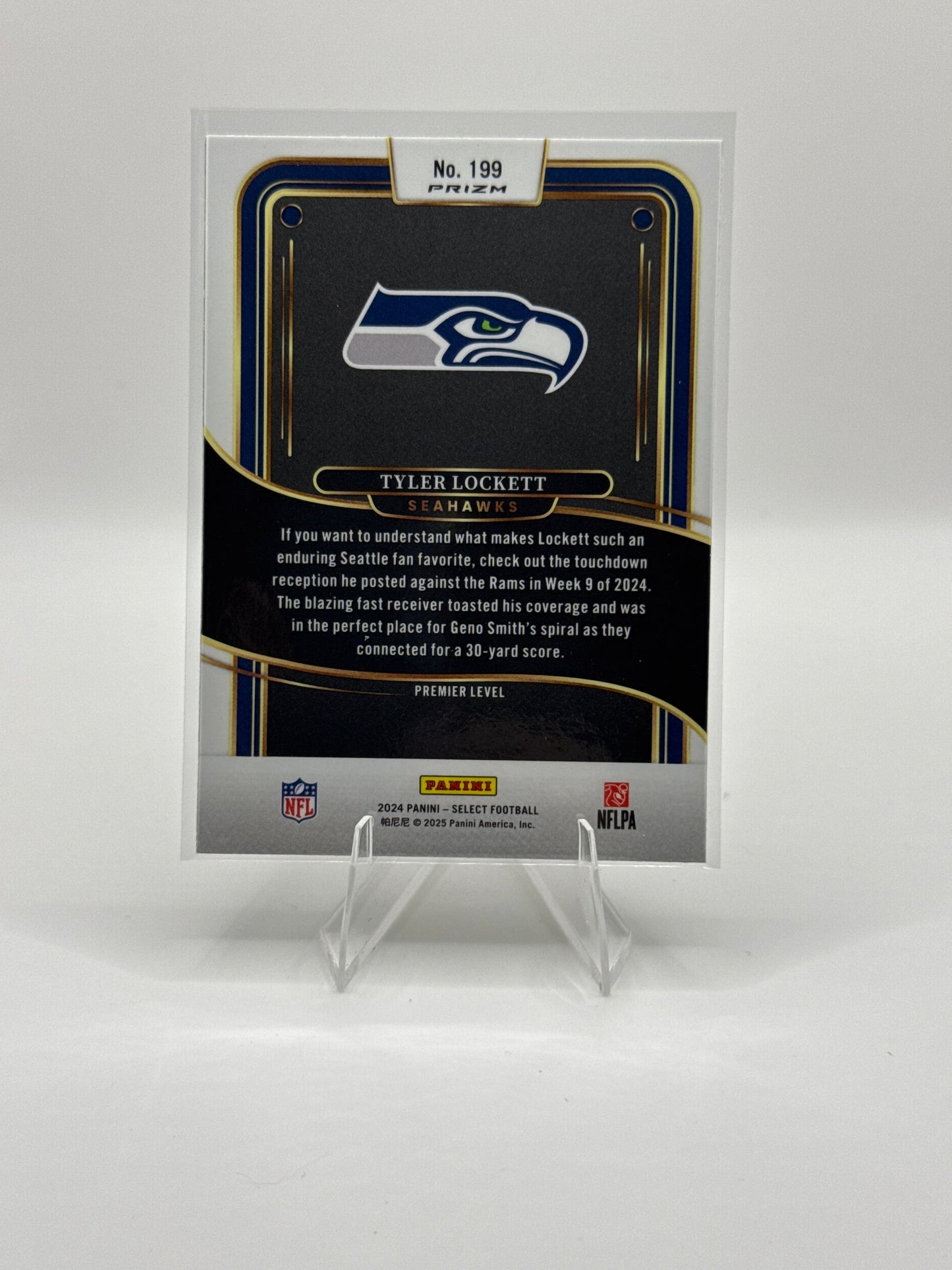 Tyler Lockett #199 Green Yellow Prizm Shock Premier Level 2024 Panini - Select Football