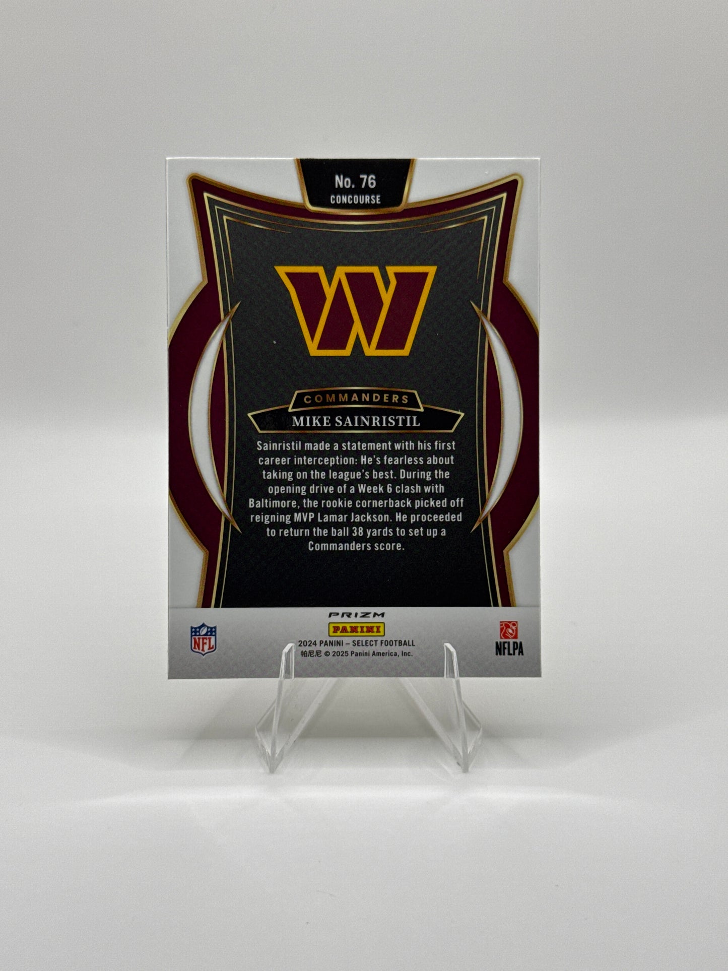 Mike Sainristil (Rookie) #76 Green Yellow Prizm Shock Concourse Level