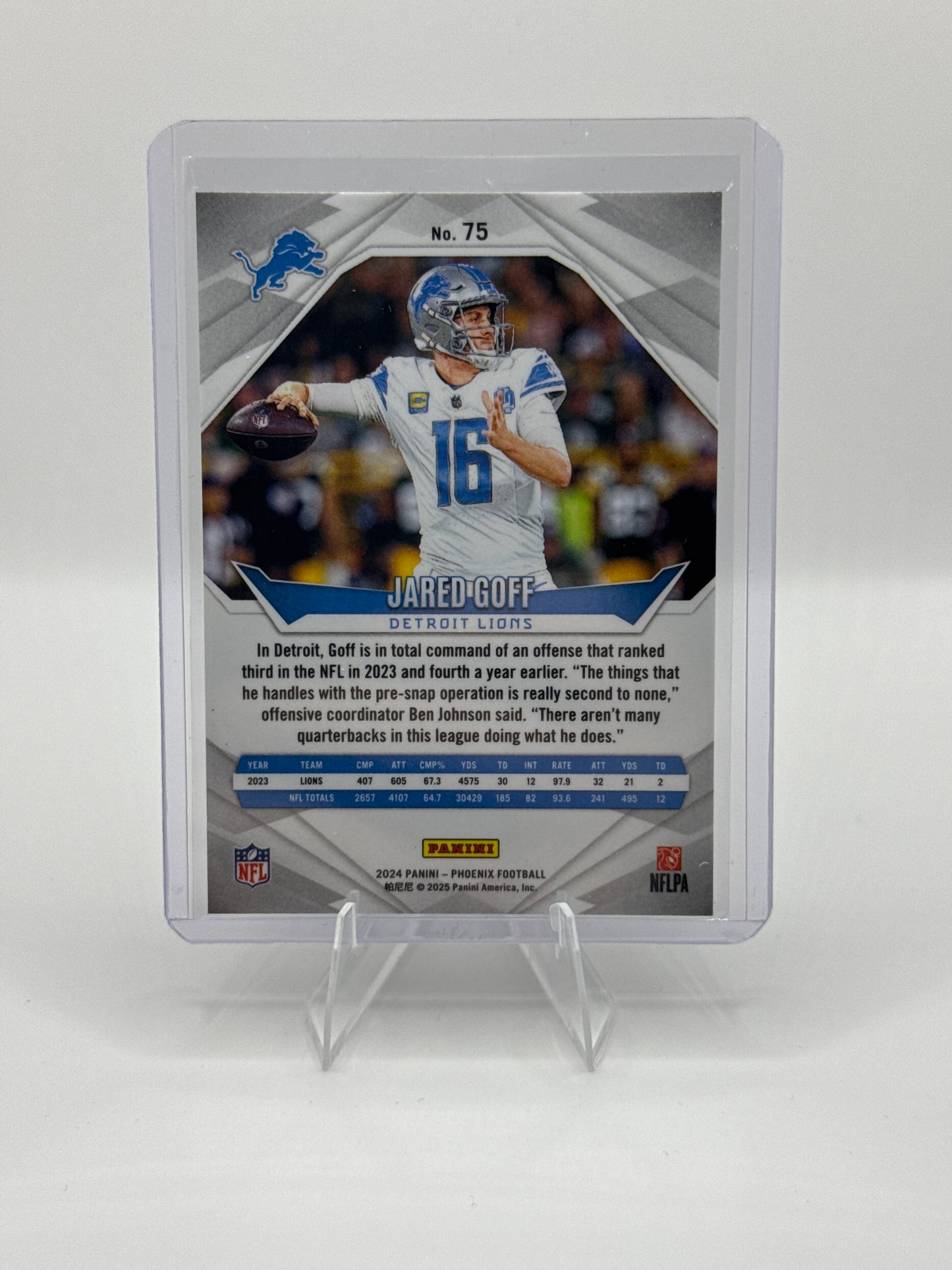 Jared Goff #75 Purple Fade