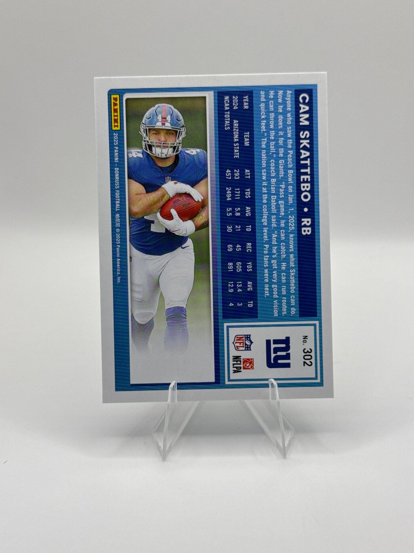 Cam Skattebo Rated Rookie #302 2025 Panini - Donruss Football