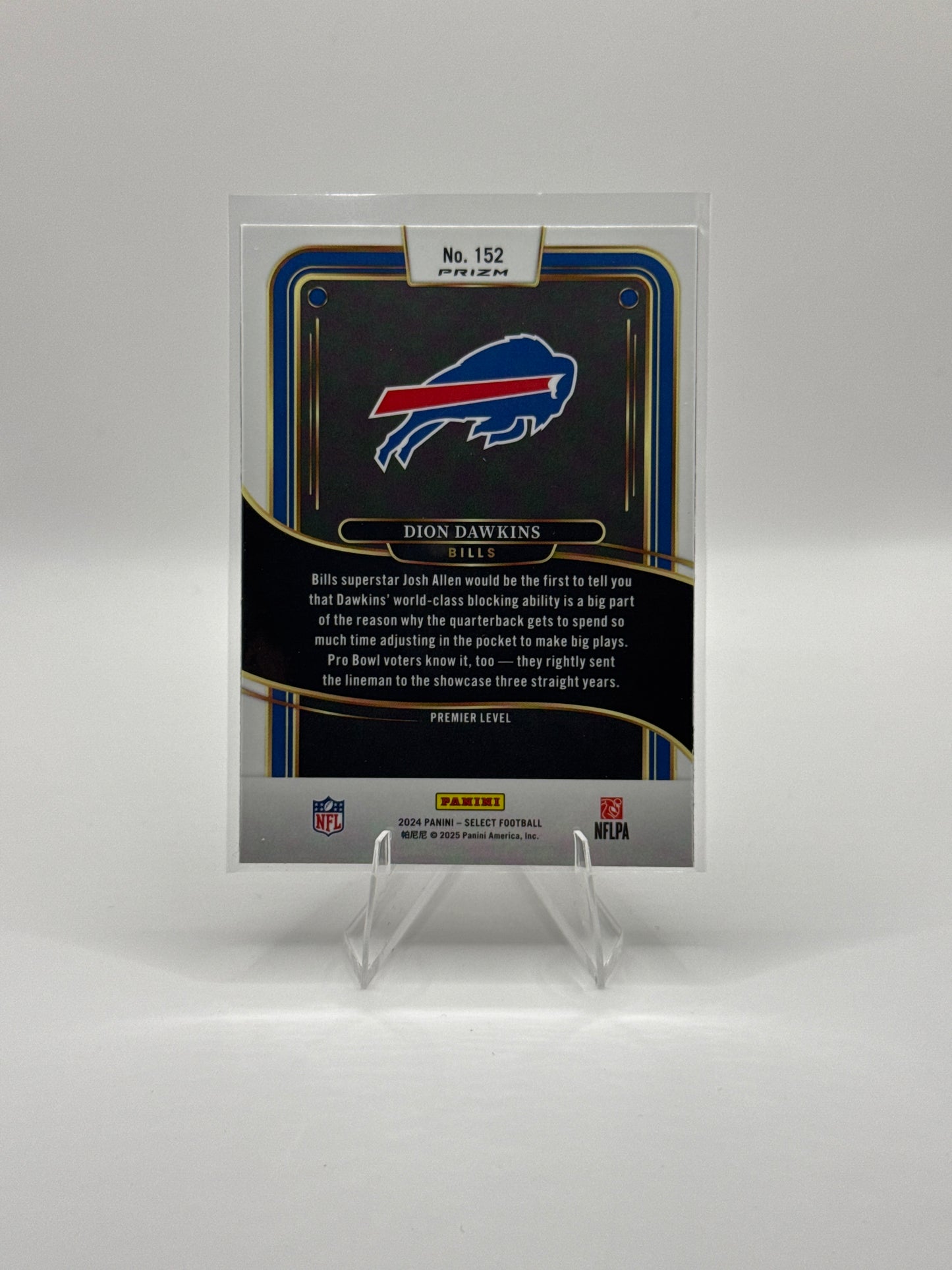 Dion Dawkins #152 Red Blue Prizm Shock Premier Level 2024 Panini - Select Football