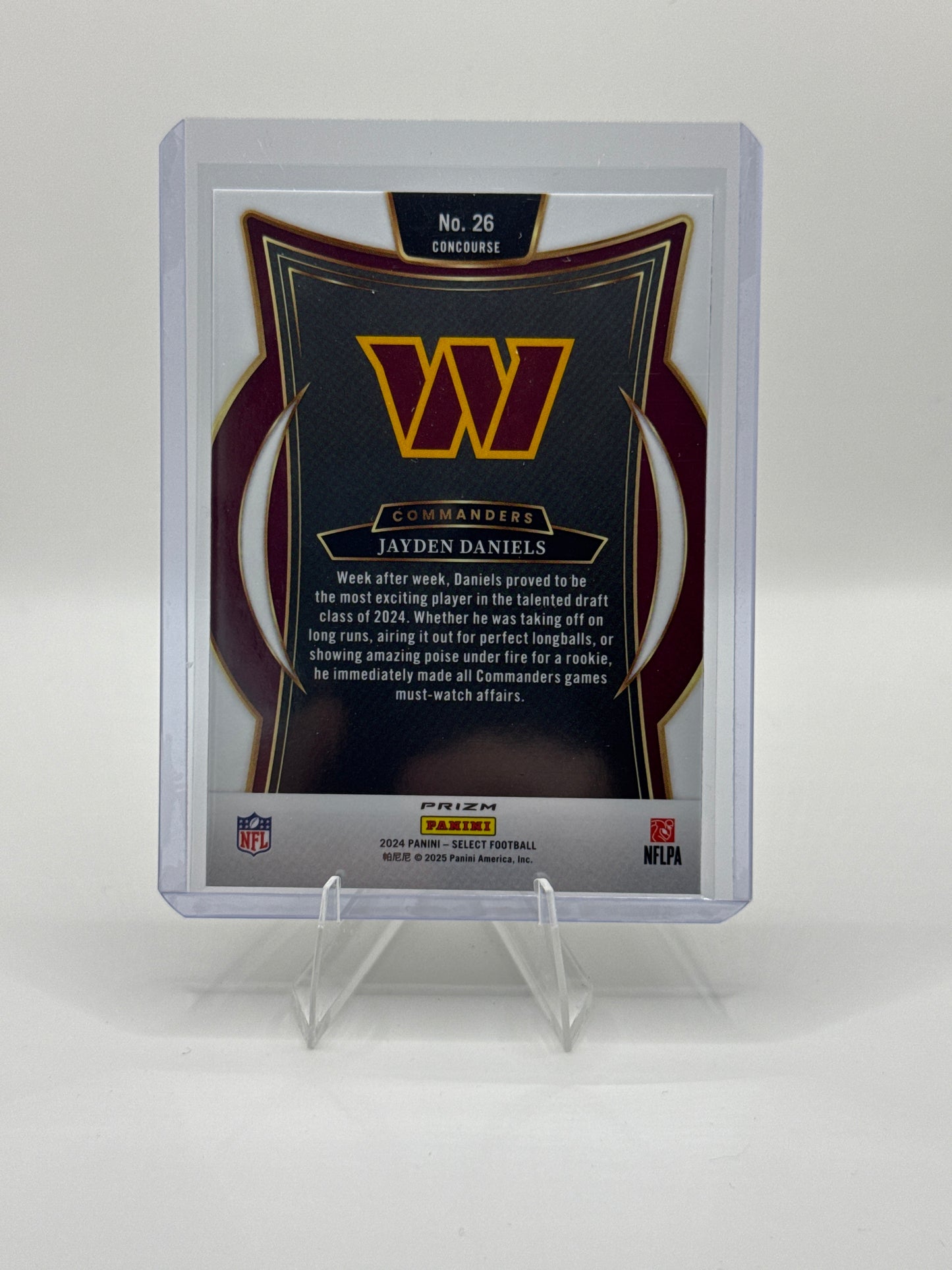 Jayden Daniels #26 Green Yellow Prizm Shock Concourse Level