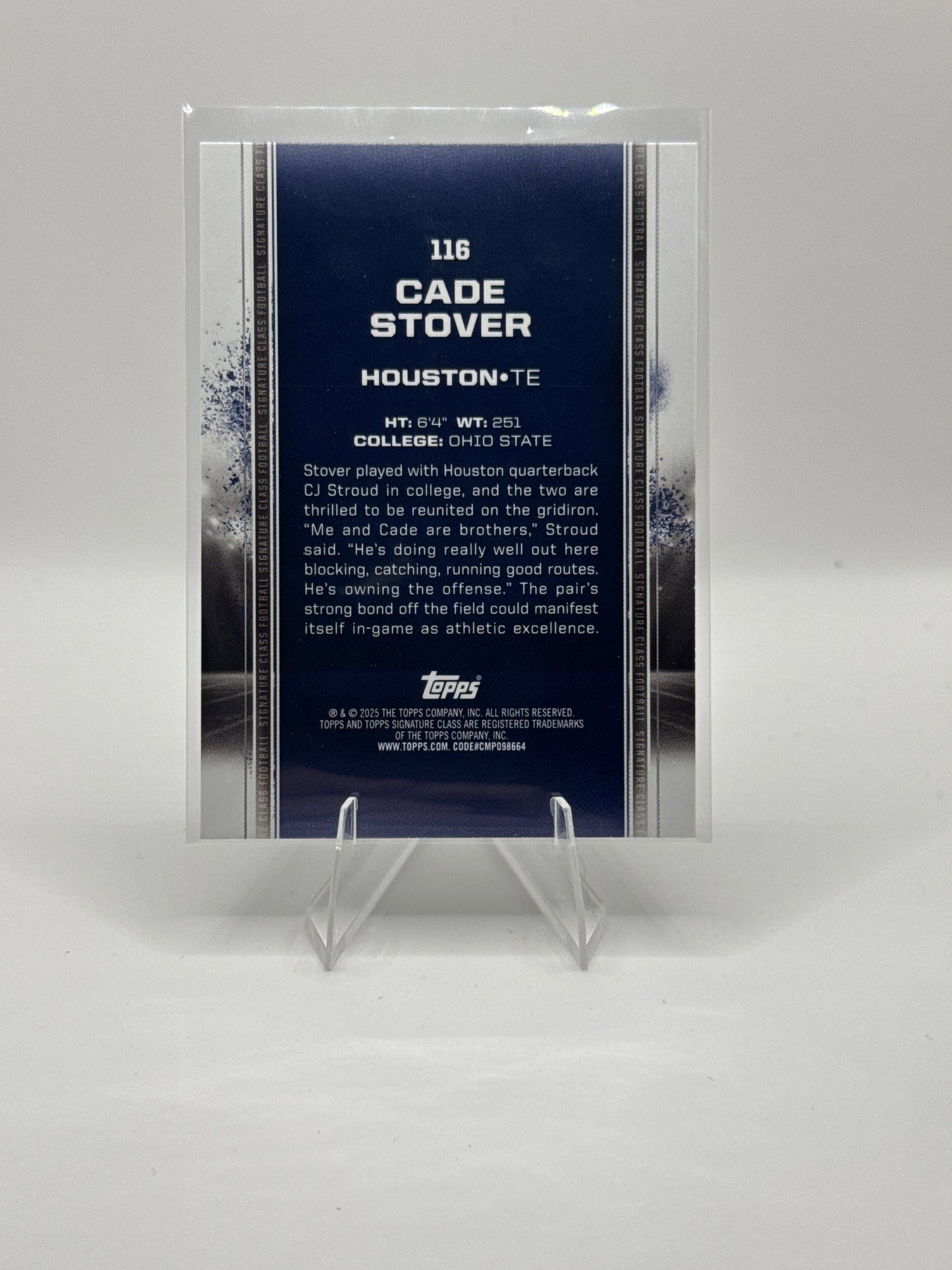 Cade Stover (Rookie) #116 Dark Blue 092/175