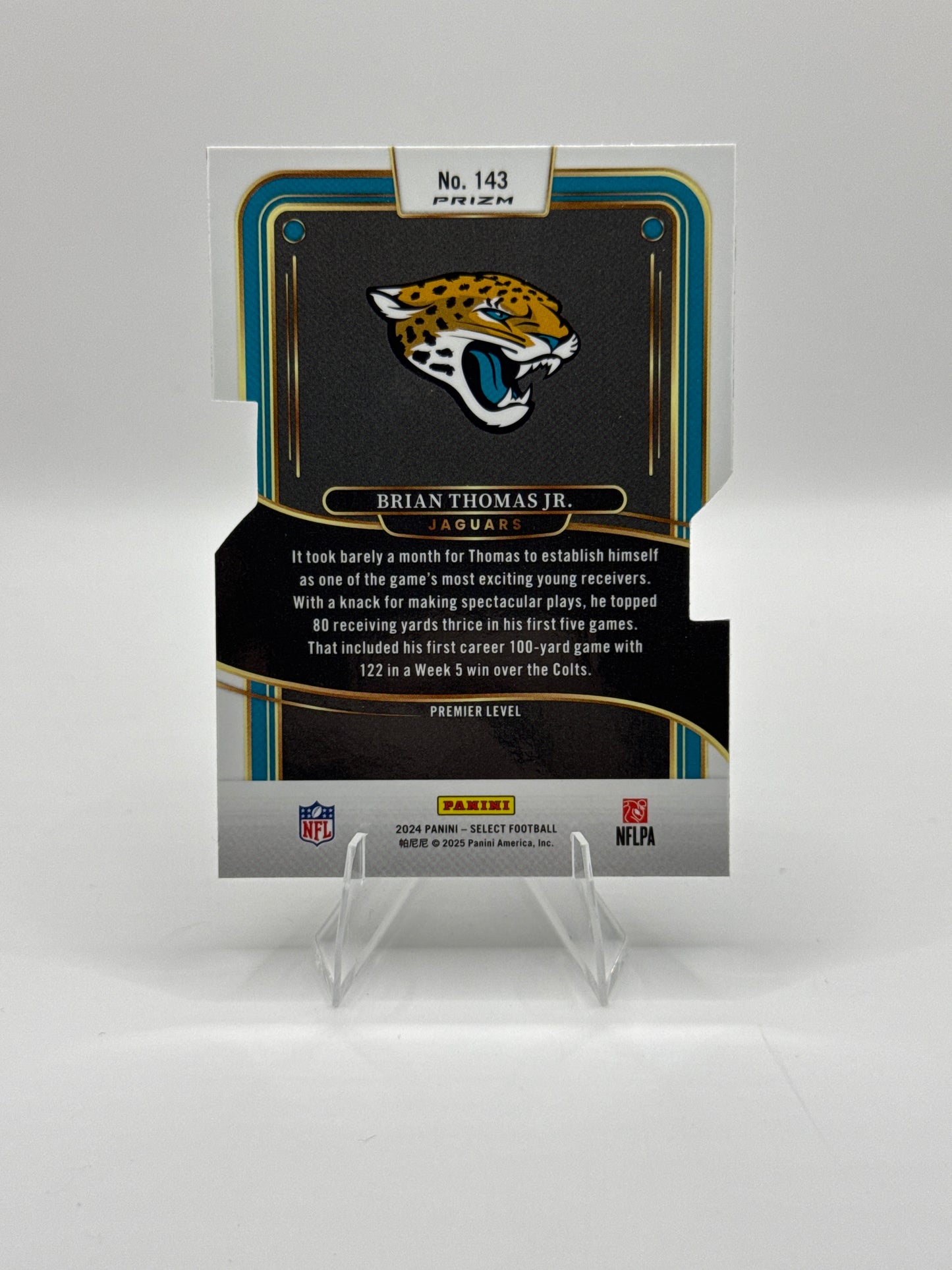 Brian Thomas Jr. (Rookie) #143 Silver Prizm Die-Cut Premier Level