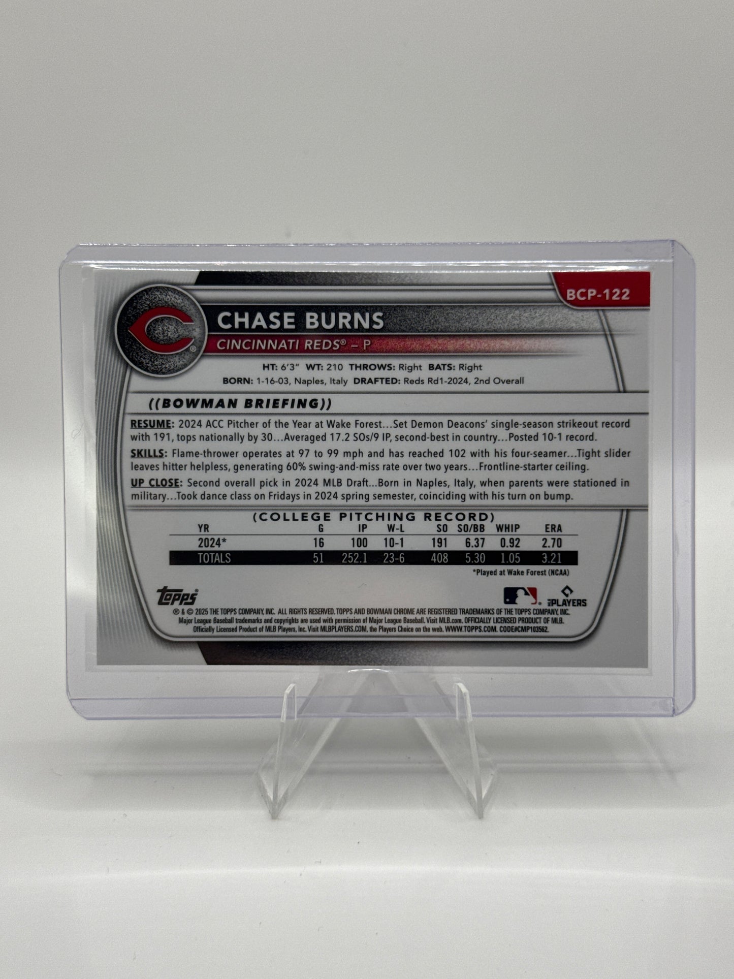 Chase Burns #BCP-122 Mojo