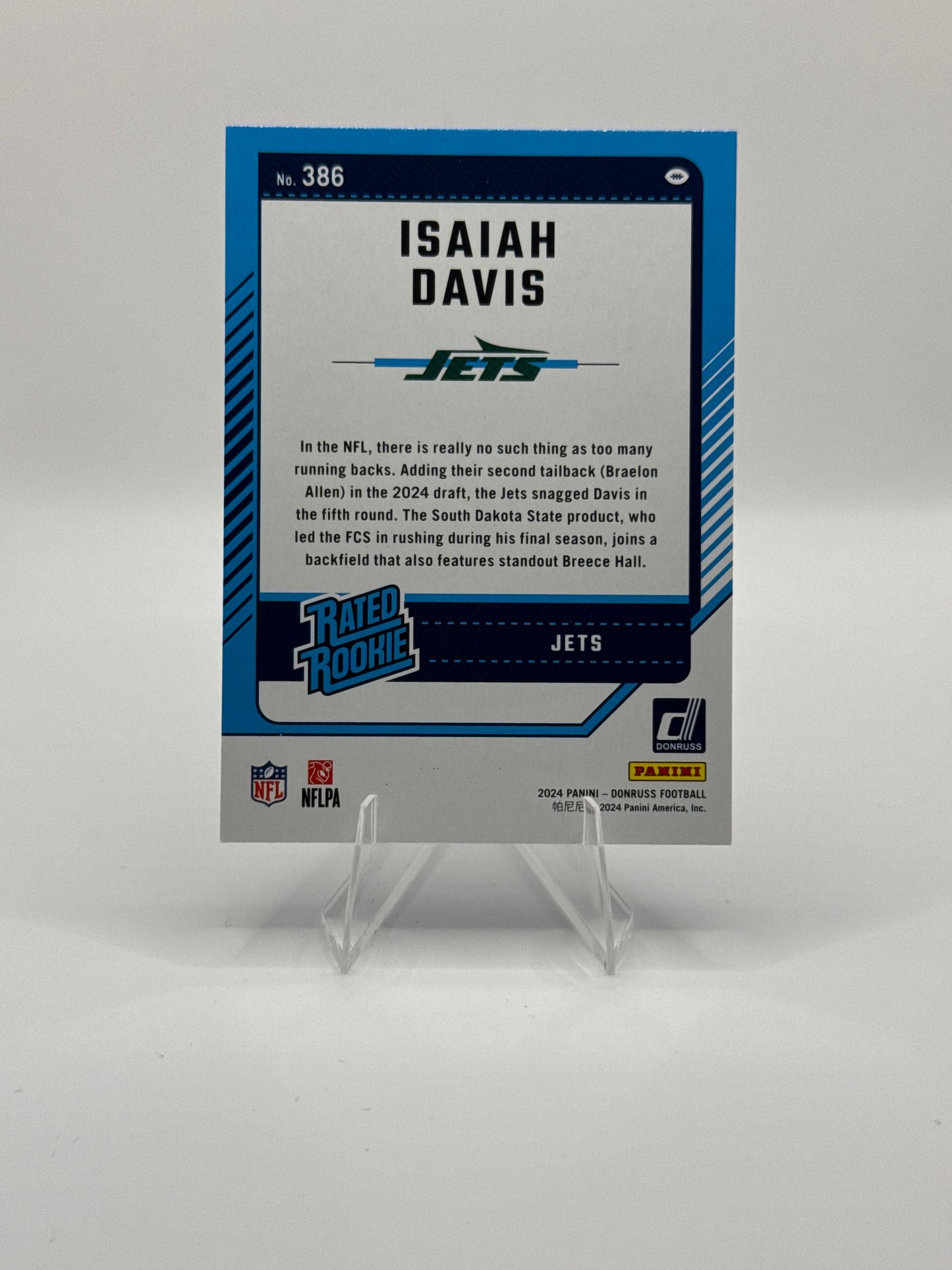 Isaiah Davis Rated Rookie #386 Blue Press Proof