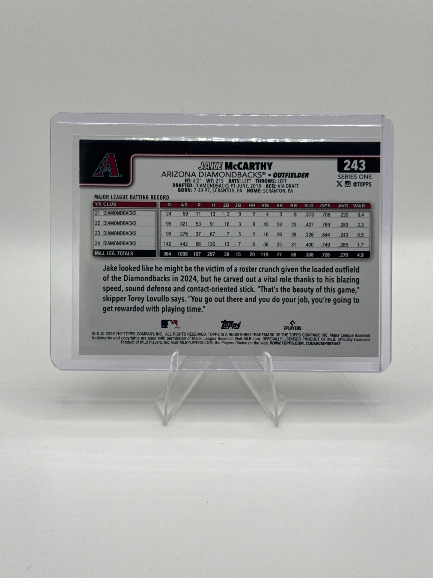 Jake McCarthy #243 Confetti