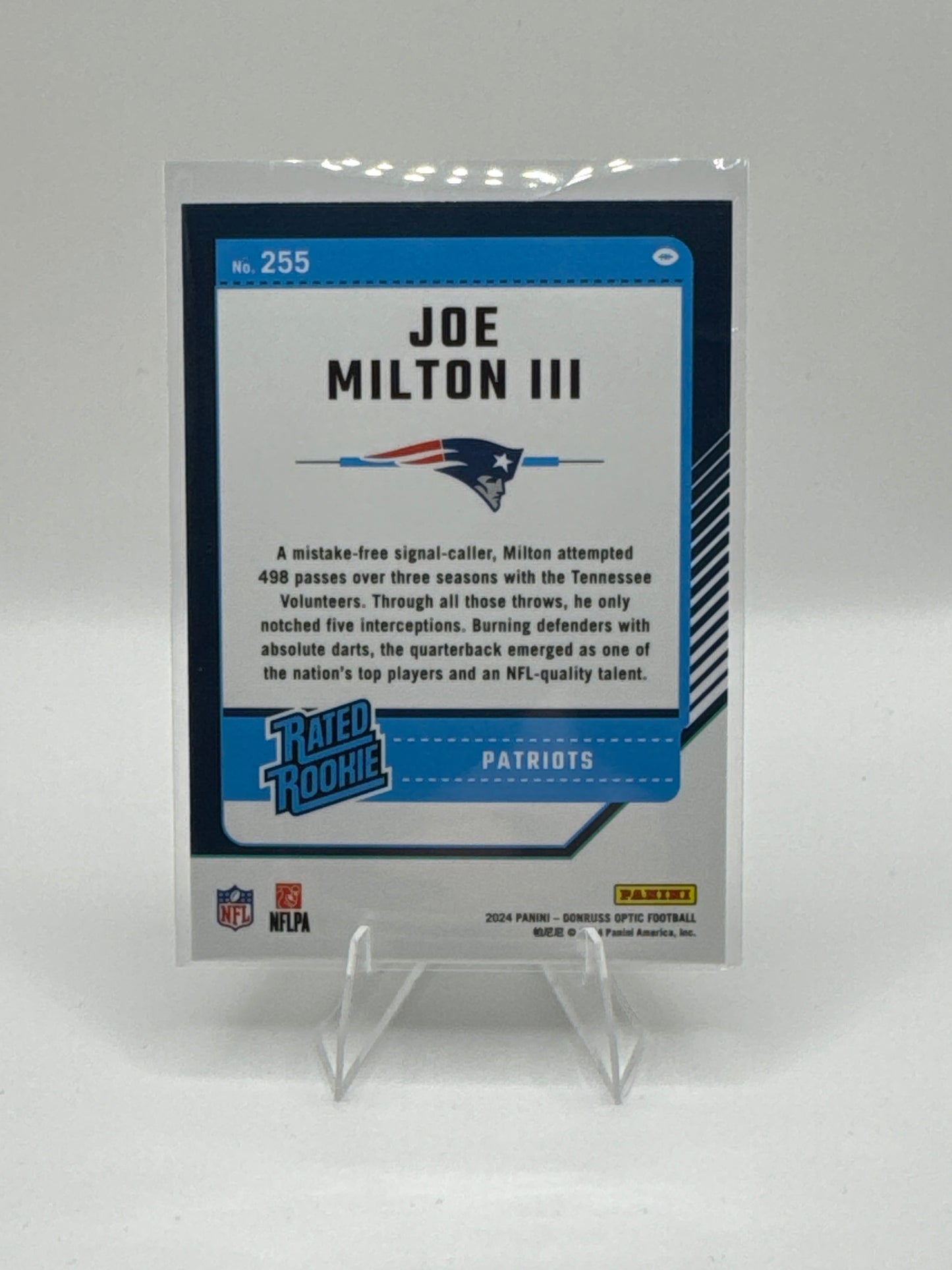 Joe Milton III Rated Rookie #255