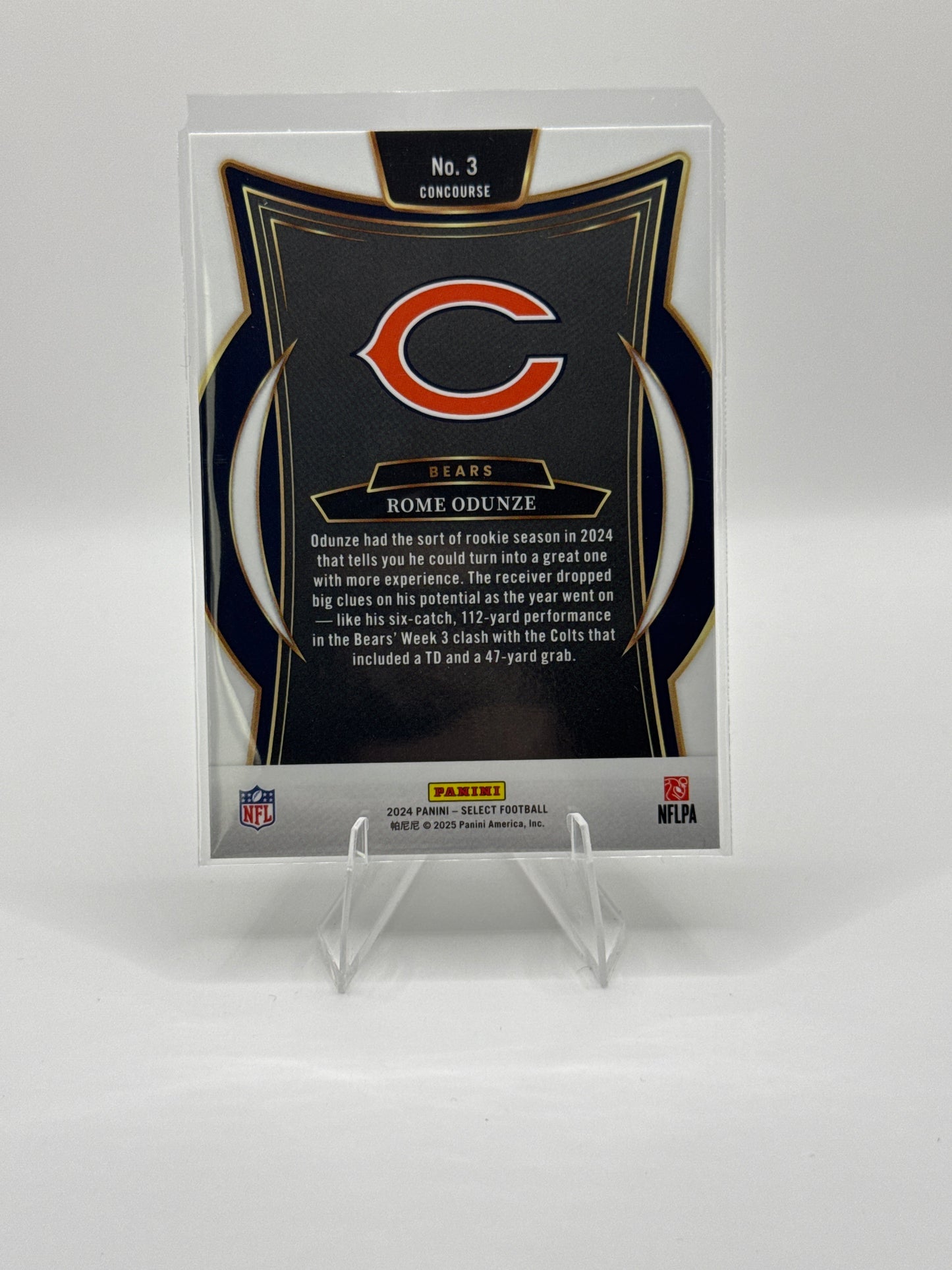 Rome Odunze (Rookie) #3 2024 Panini - Select Football Concourse Level