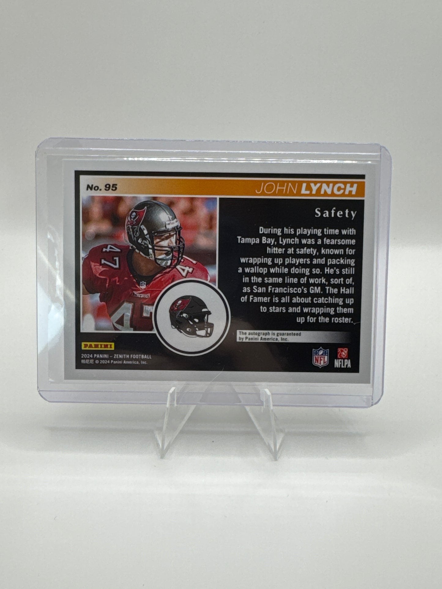 John Lynch Autograph Green Two-Minute Drill