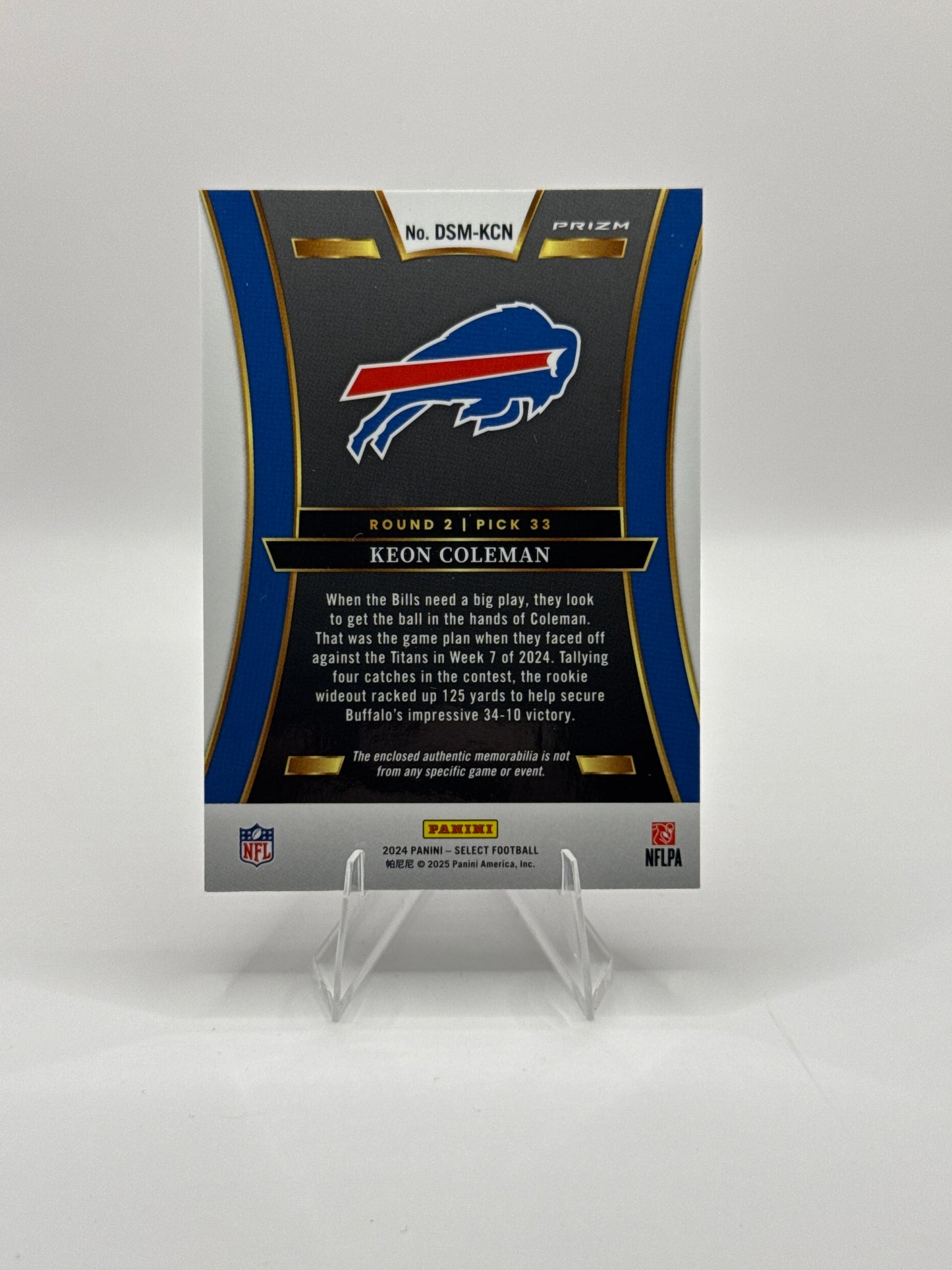 Keon Coleman (Rookie) #DSM-KCN Red Prizm Draft Selections