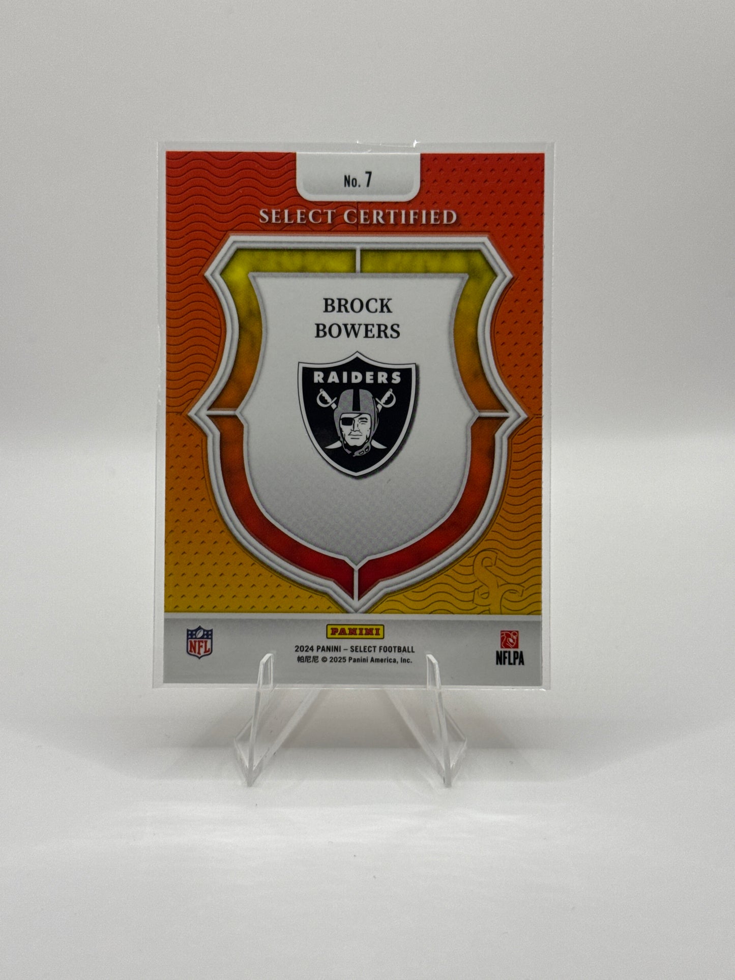 Brock Bowers #7 Select Certified 2024 Panini - Select Football