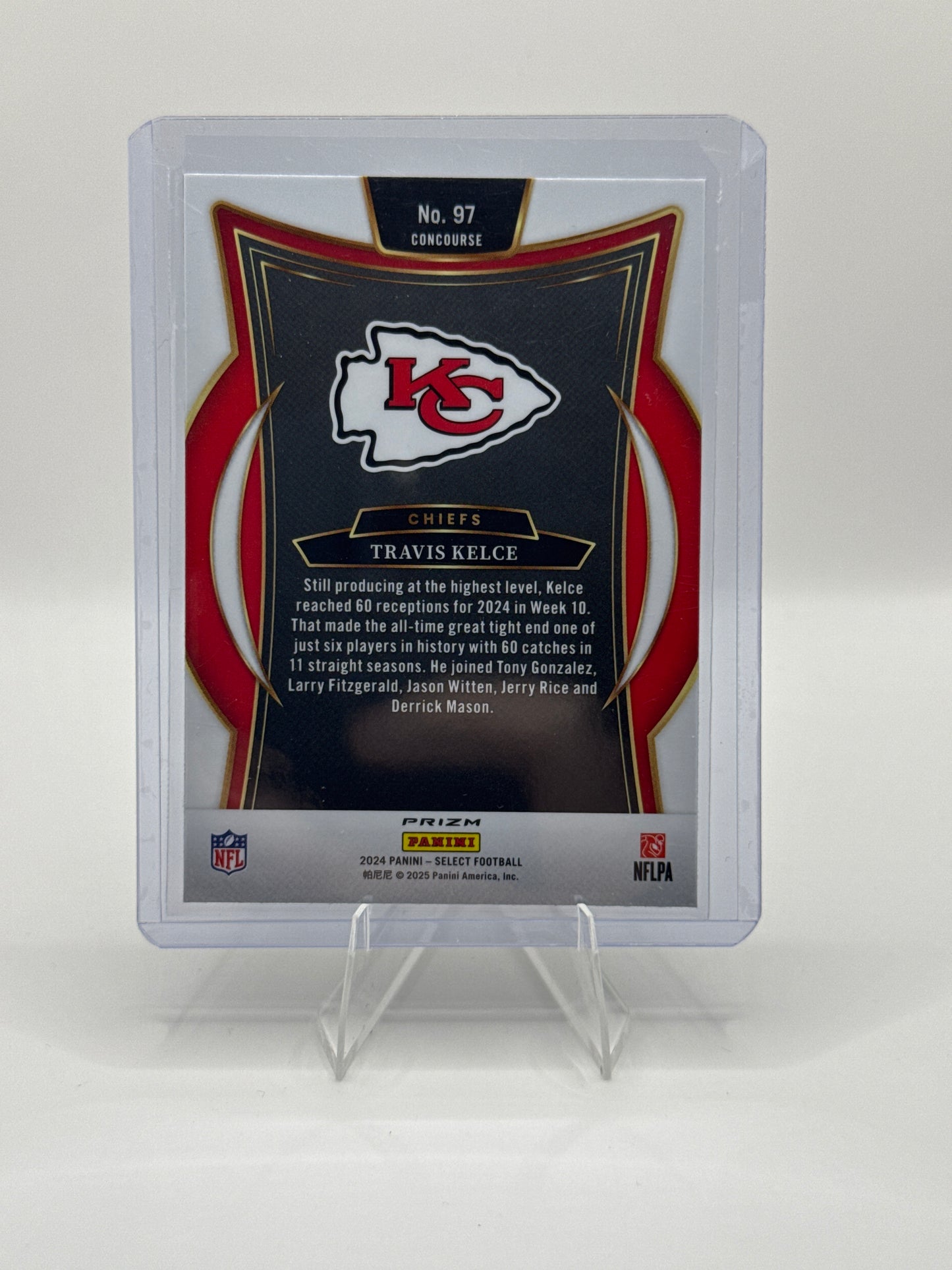 Travis Kelce #97 Red Blue Prizm Shock Concourse Level 2024 Panini - Select Football