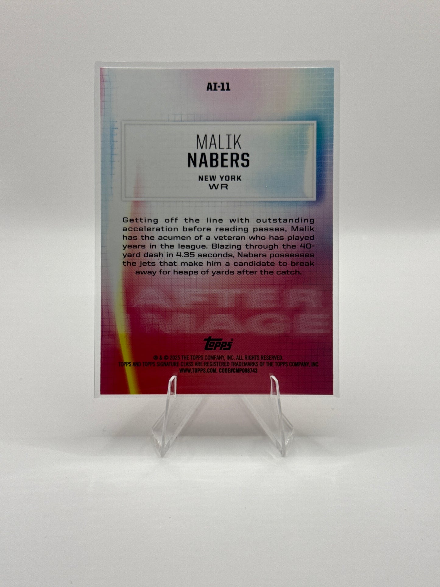 Malik Nabers #AI-11 After Image 2025 Topps Signature Class