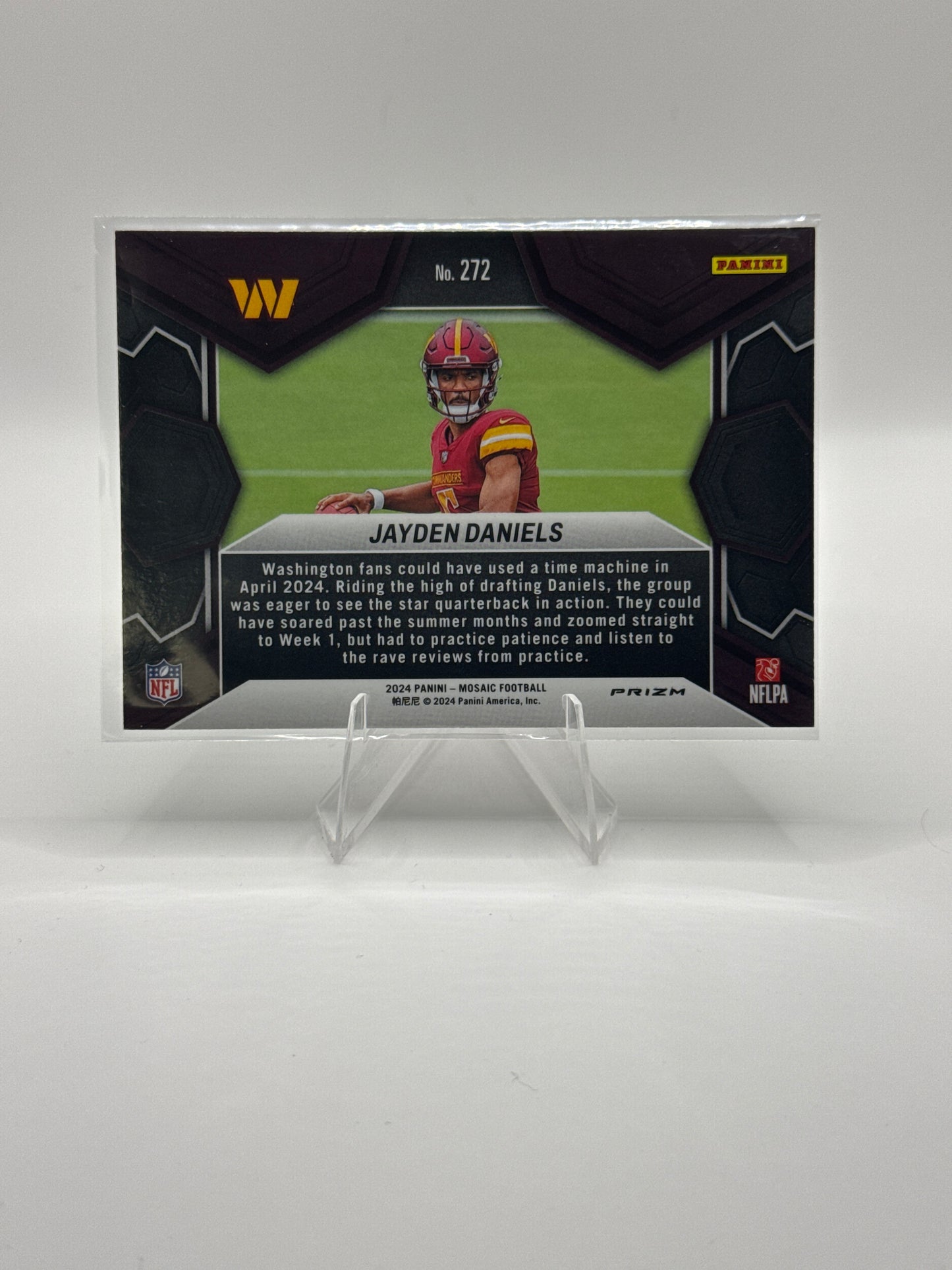 Jayden Daniels (Rookie) #272 NFL Debut Green Mosaic Prizm