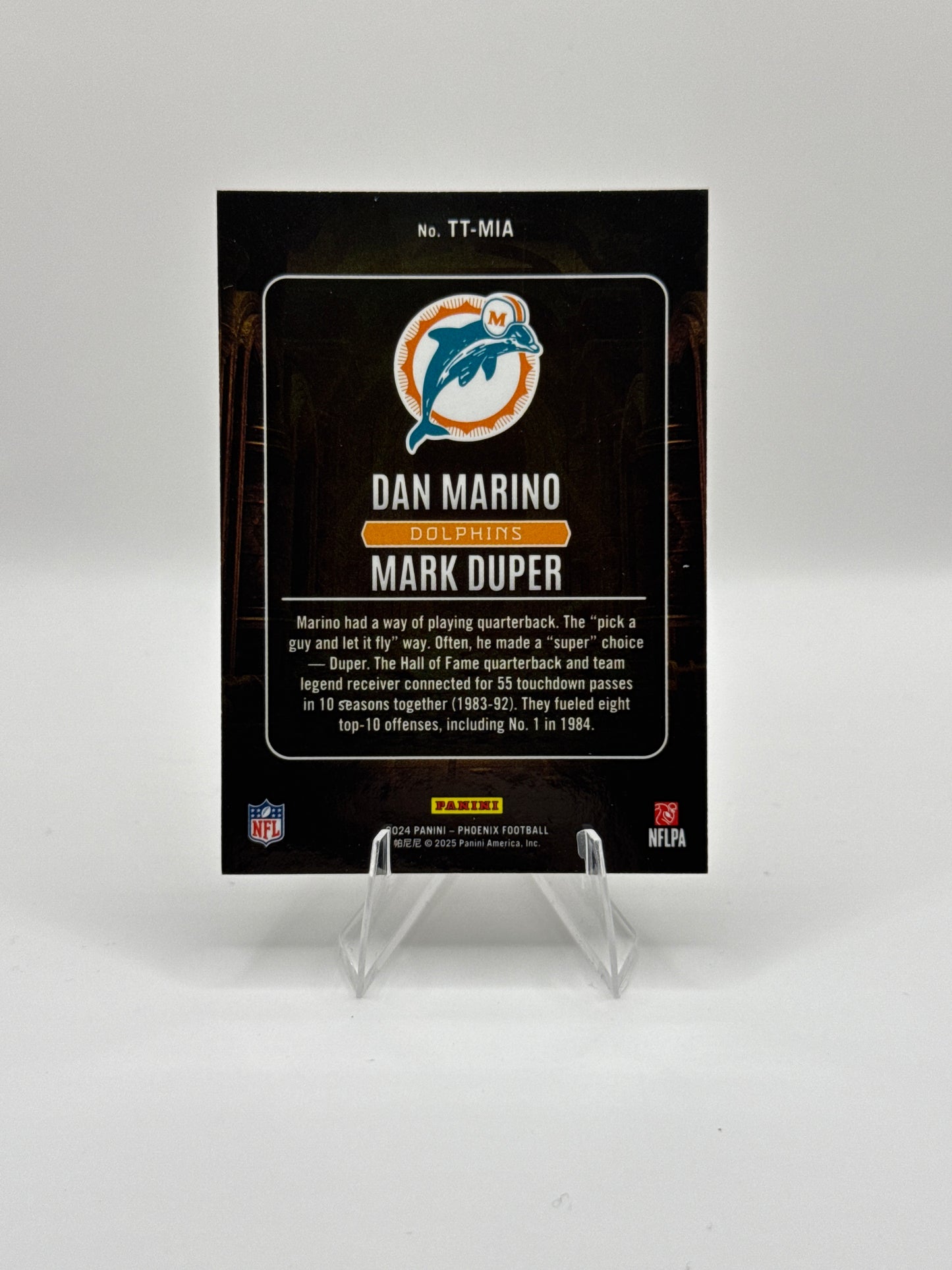 Dan Marino / Mark Duper #TT-MIA Treasured Tandems
