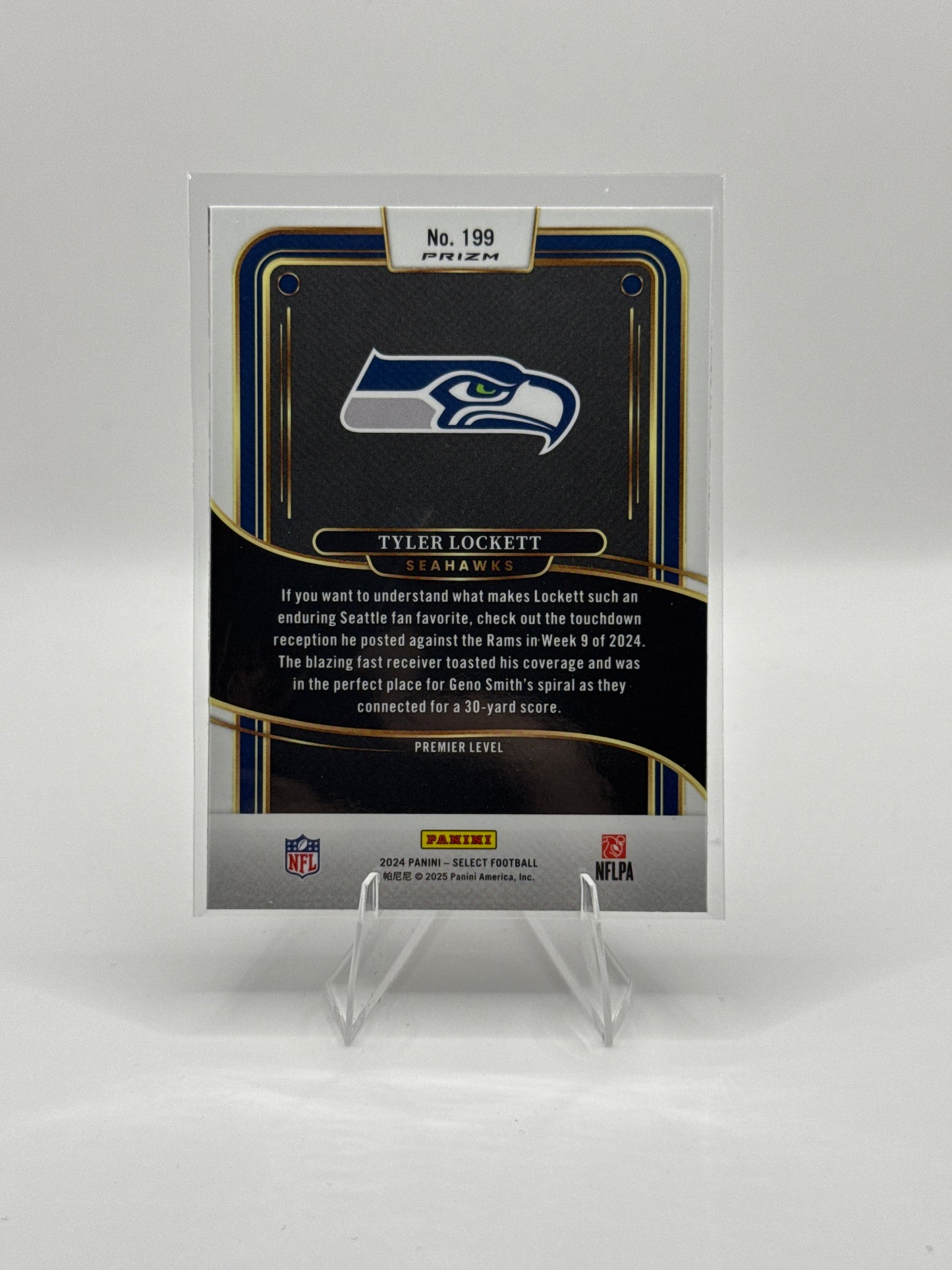 Tyler Lockett #199 Red Blue Prizm Shock Premier Level 2024 Panini - Select Football