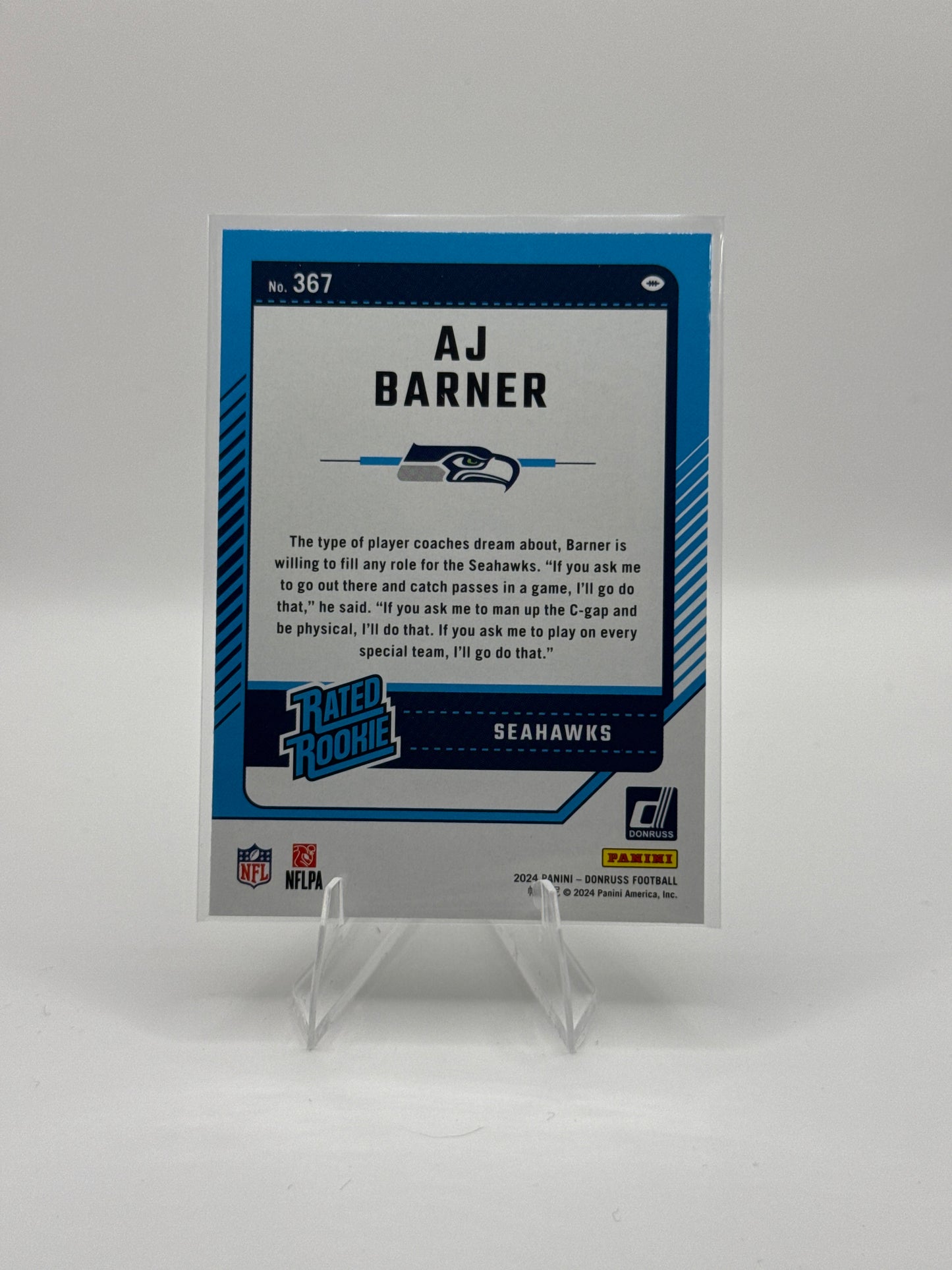 AJ Barner Rated Rookie #367