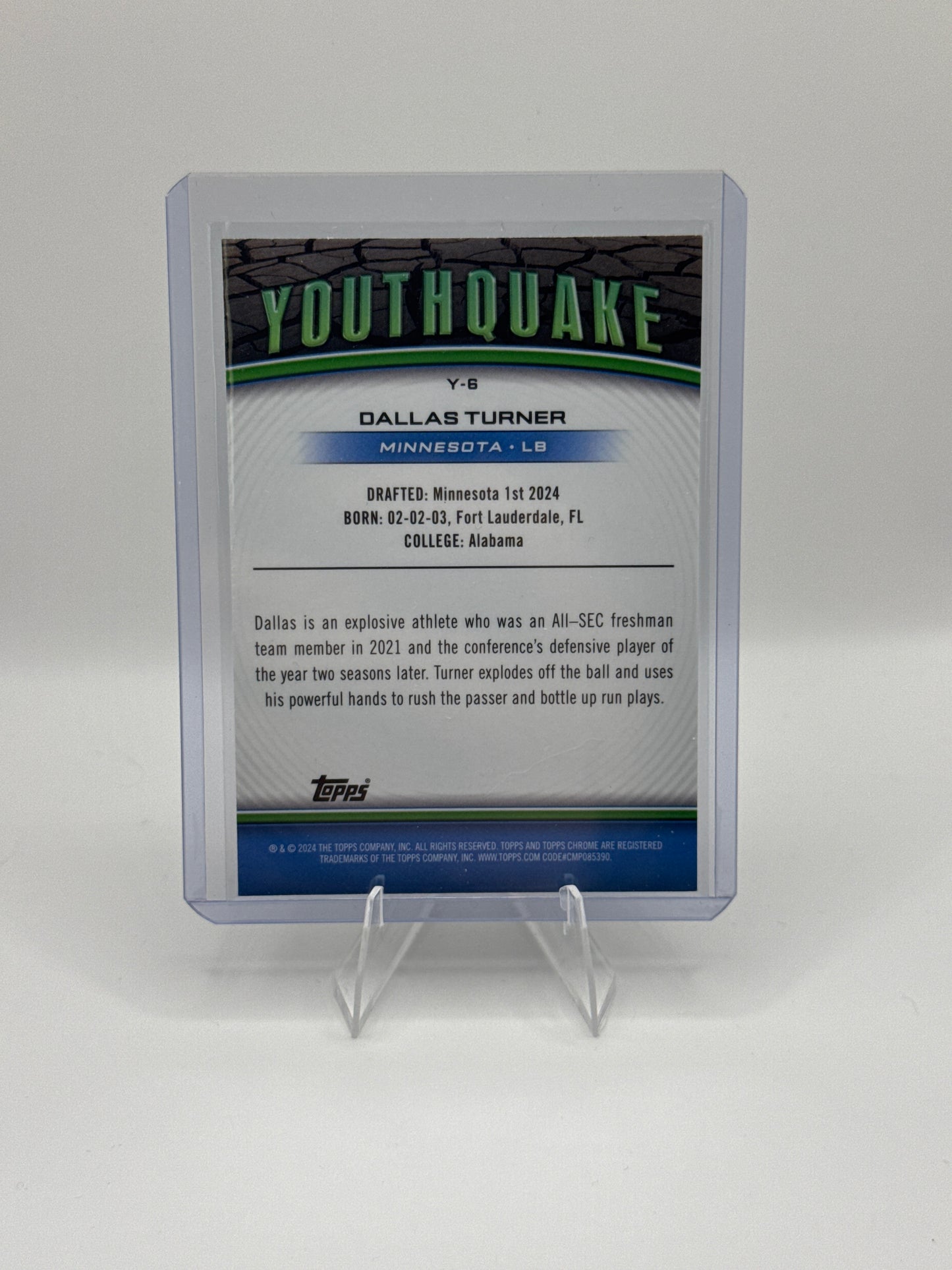 Dallas Turner (Rookie) Youthquake #Y-6