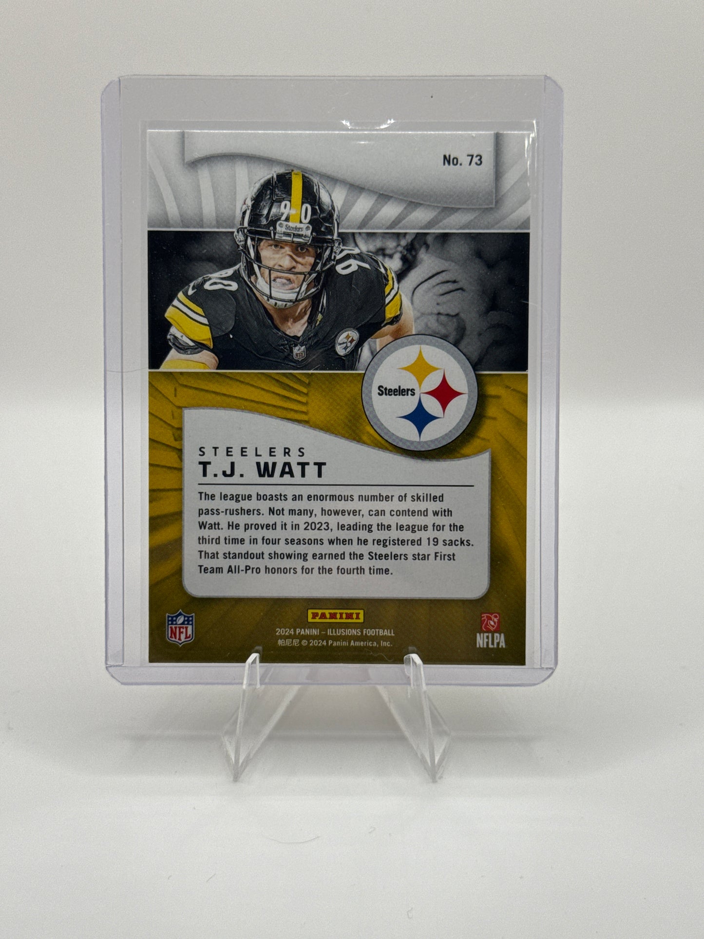 T.J. Watt #73 Orange Trophy Collection