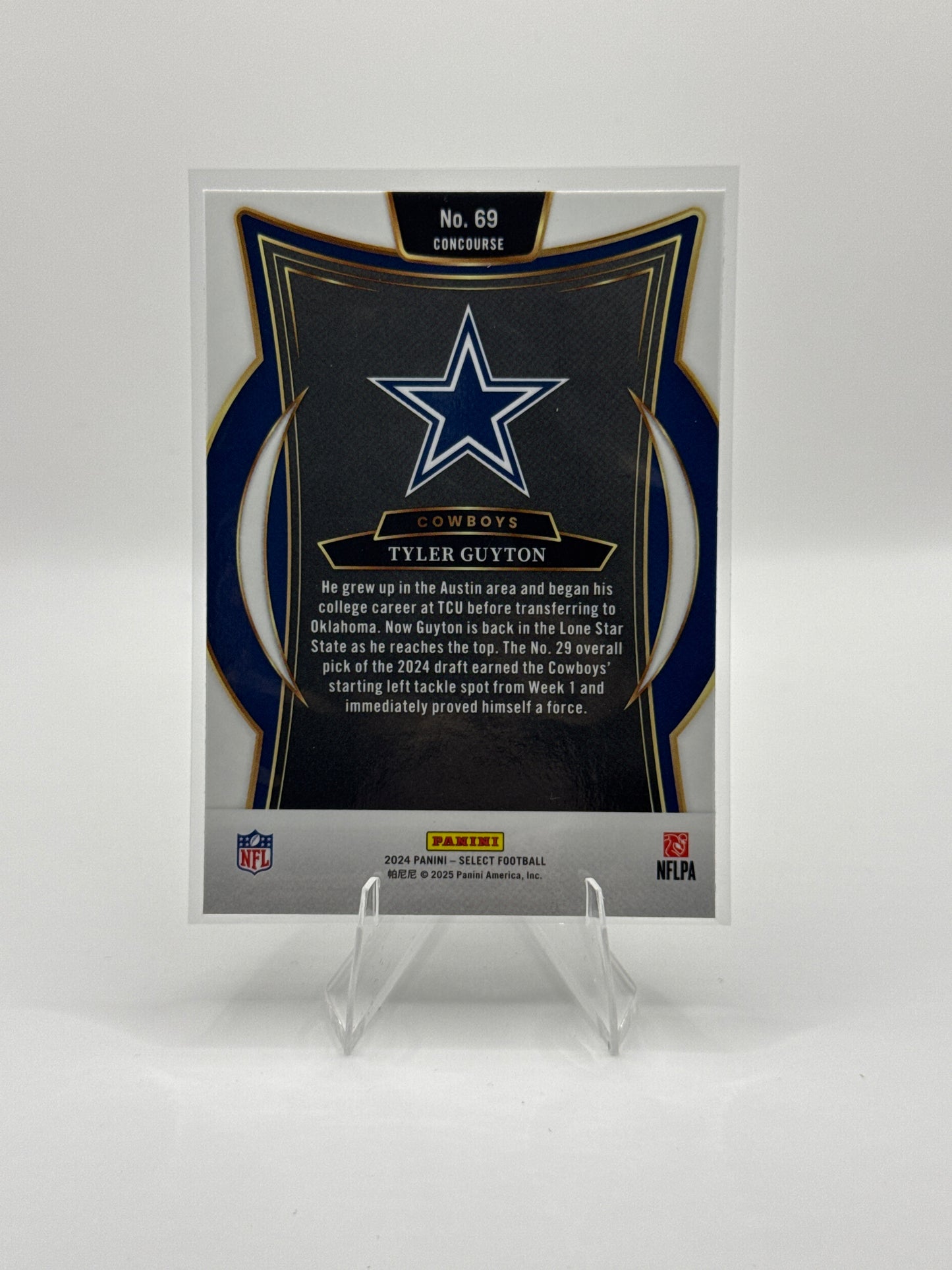 Tyler Guyton (Rookie) #69 Concourse Level 2024 Panini - Select Football