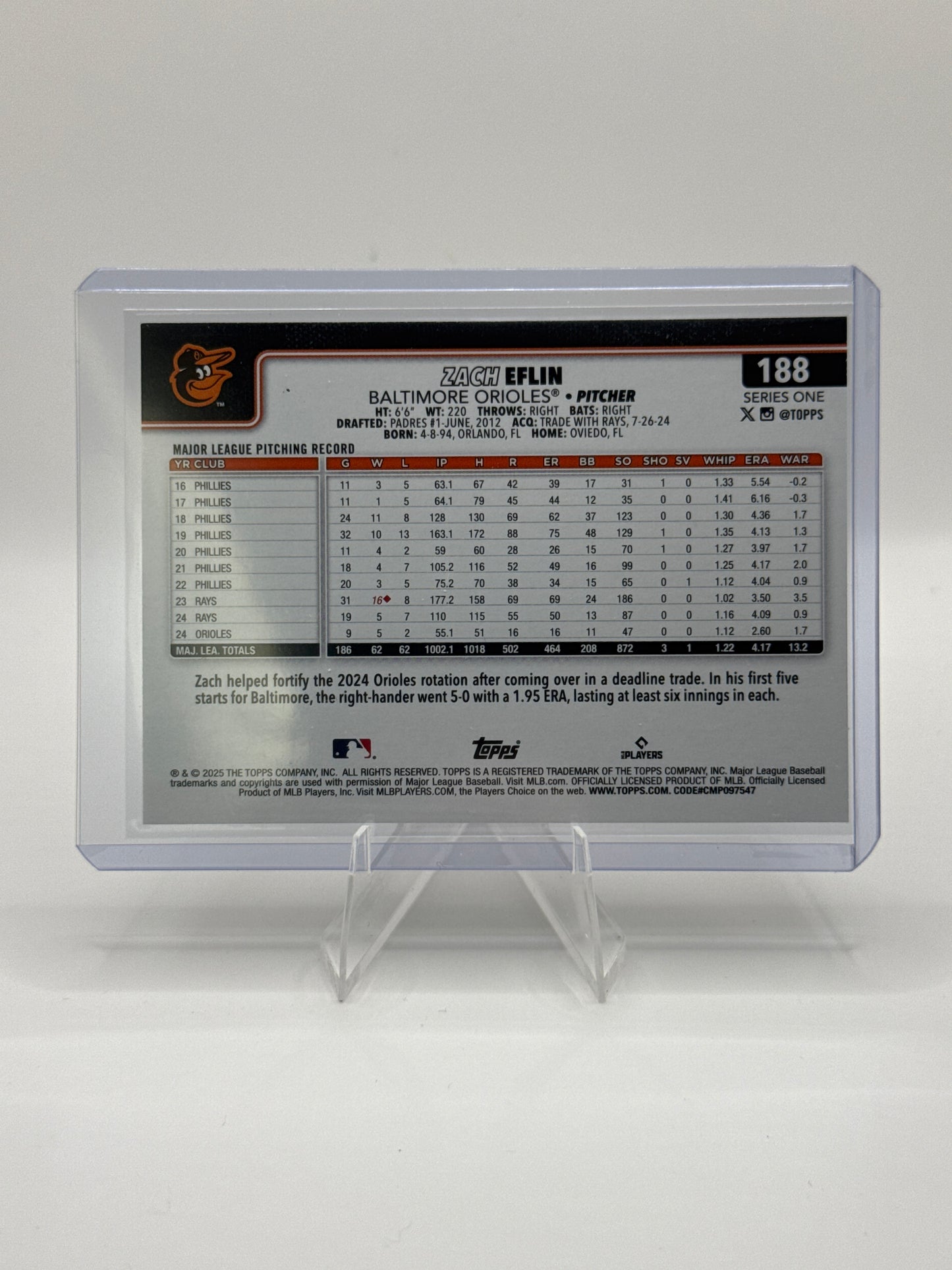 Zach Eflin #188 Holo