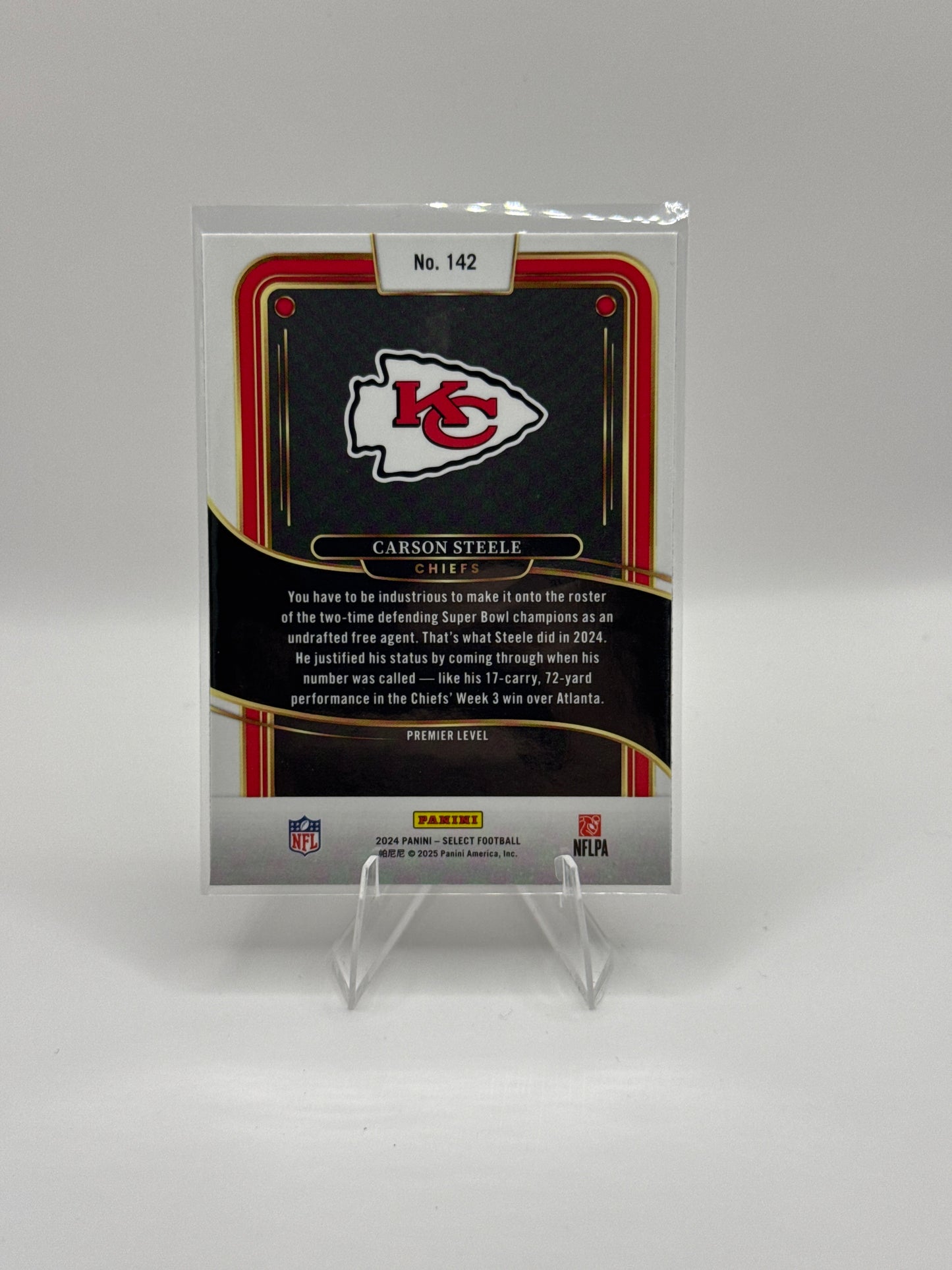 Carson Steele (Rookie) #142 Premier Level 2024 Panini - Select Football